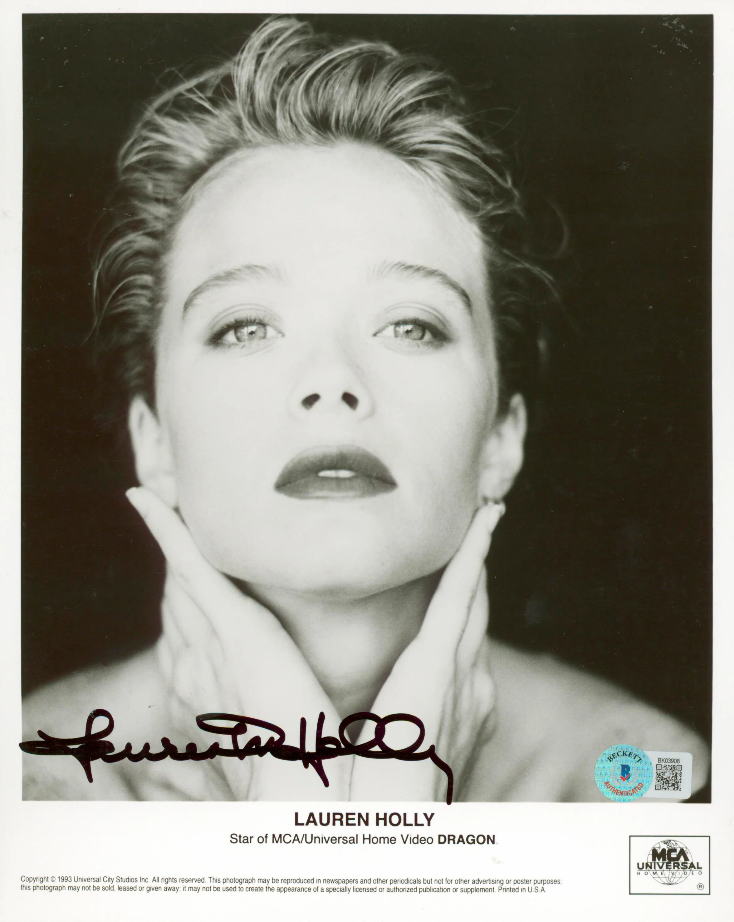 Lauren Holly Dragon: The Bruce Lee Story Signed 8x10 Photo BAS #BK03908 - Image 2