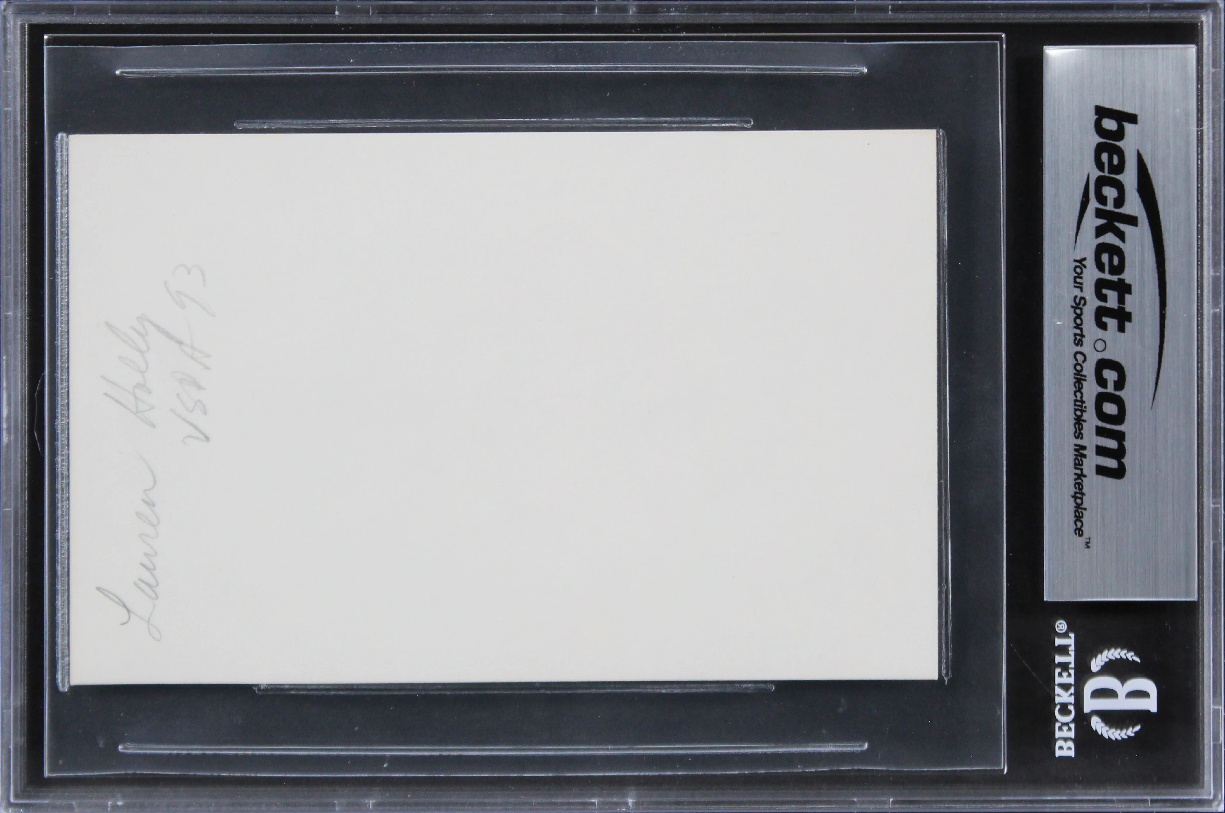Lauren Holly Dumb and Dumber Authentic Signed 3x5 Index Card BAS Slabbed 3 - Image 3