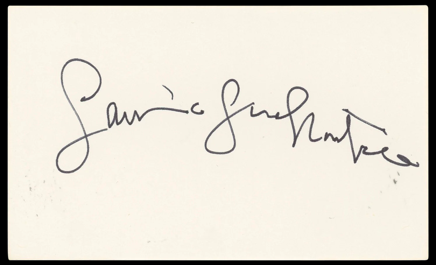 Laurence Luckinbill Star Trek V Authentic Signed 3x5 Index Card BAS #BN33244 - Image 2