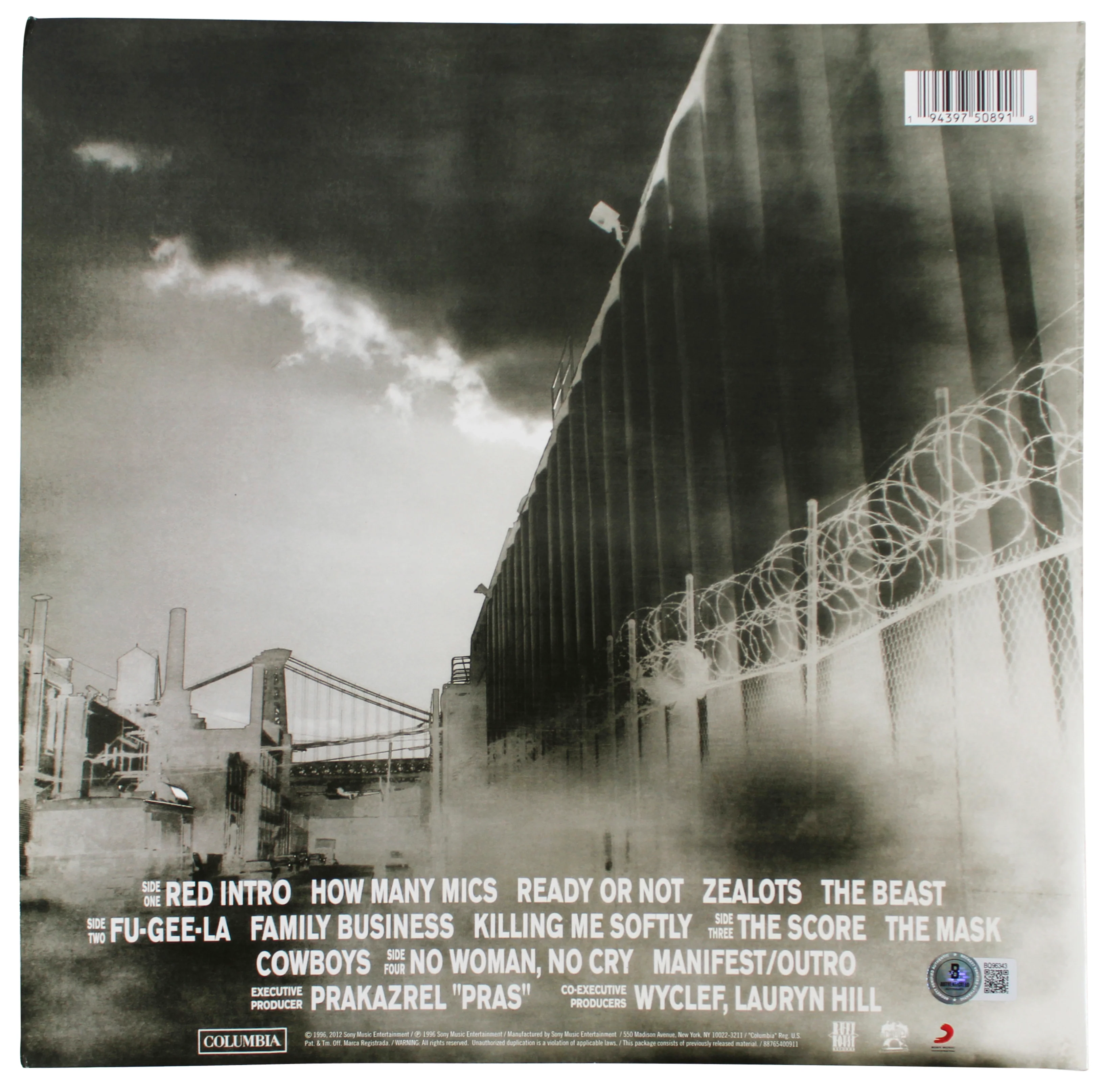 Lauryn Hill The Fugees "2023" Signed The Score Album Cover W/ Vinyl BAS #BQ96343 - Image 5
