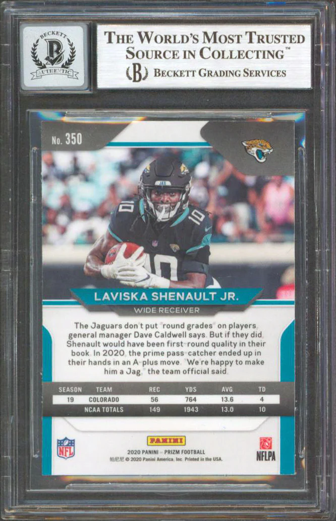 Laviska Shenault Signed 2020 Panini Prizm #350A Rookie Card Auto 10! BAS Slabbed - Image 3