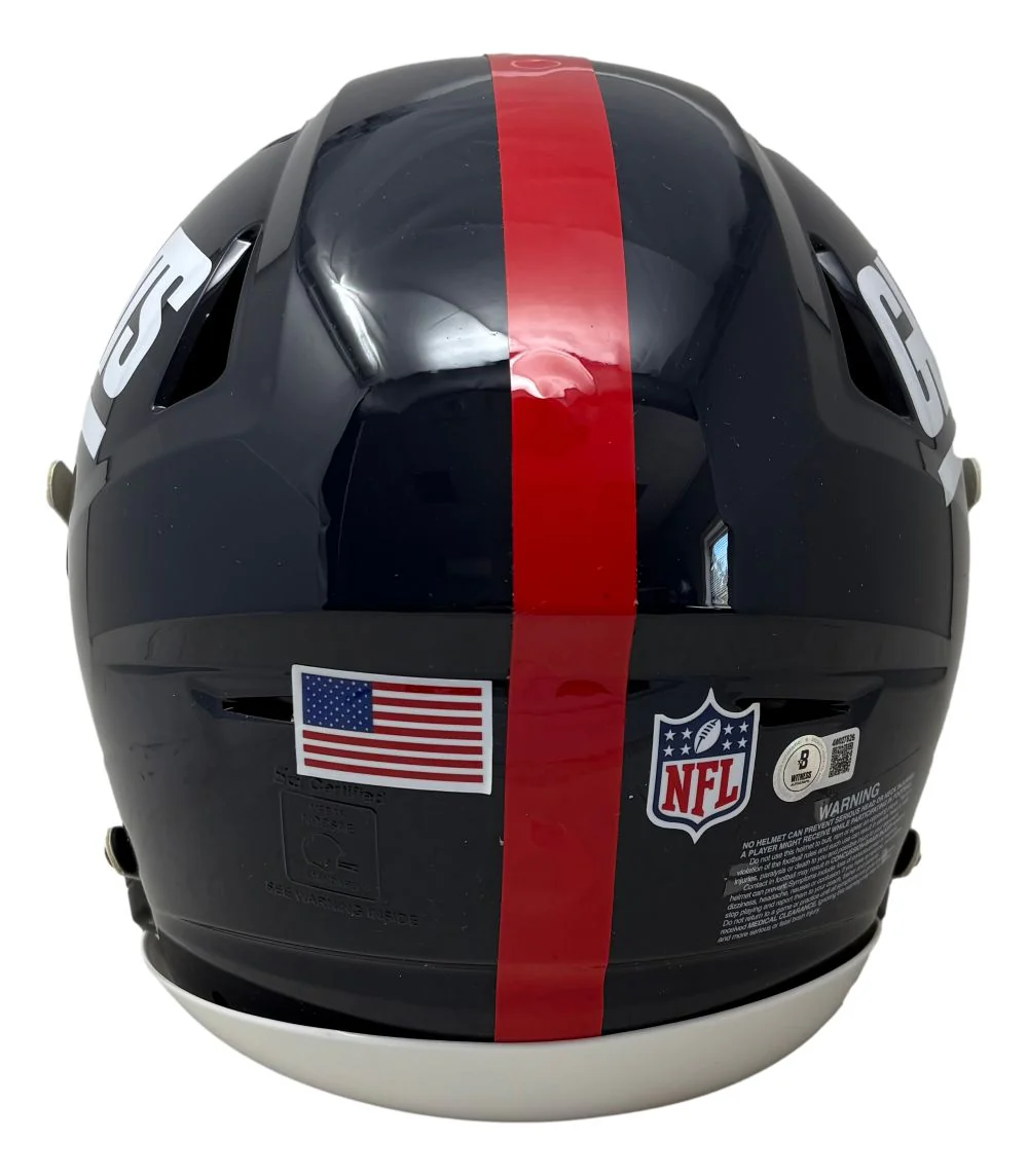 Lawrence Taylor Signed Giants FS T/B Authentic SpeedFlex Helmet BAD MF BAS - Image 5