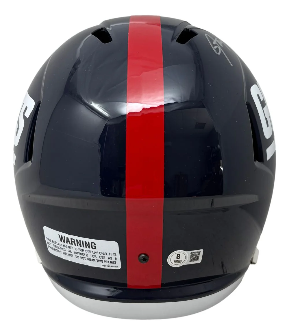 Lawrence Taylor Signed New York Giants FS T/B Speed Replica Helmet BAD MF BAS - Image 3