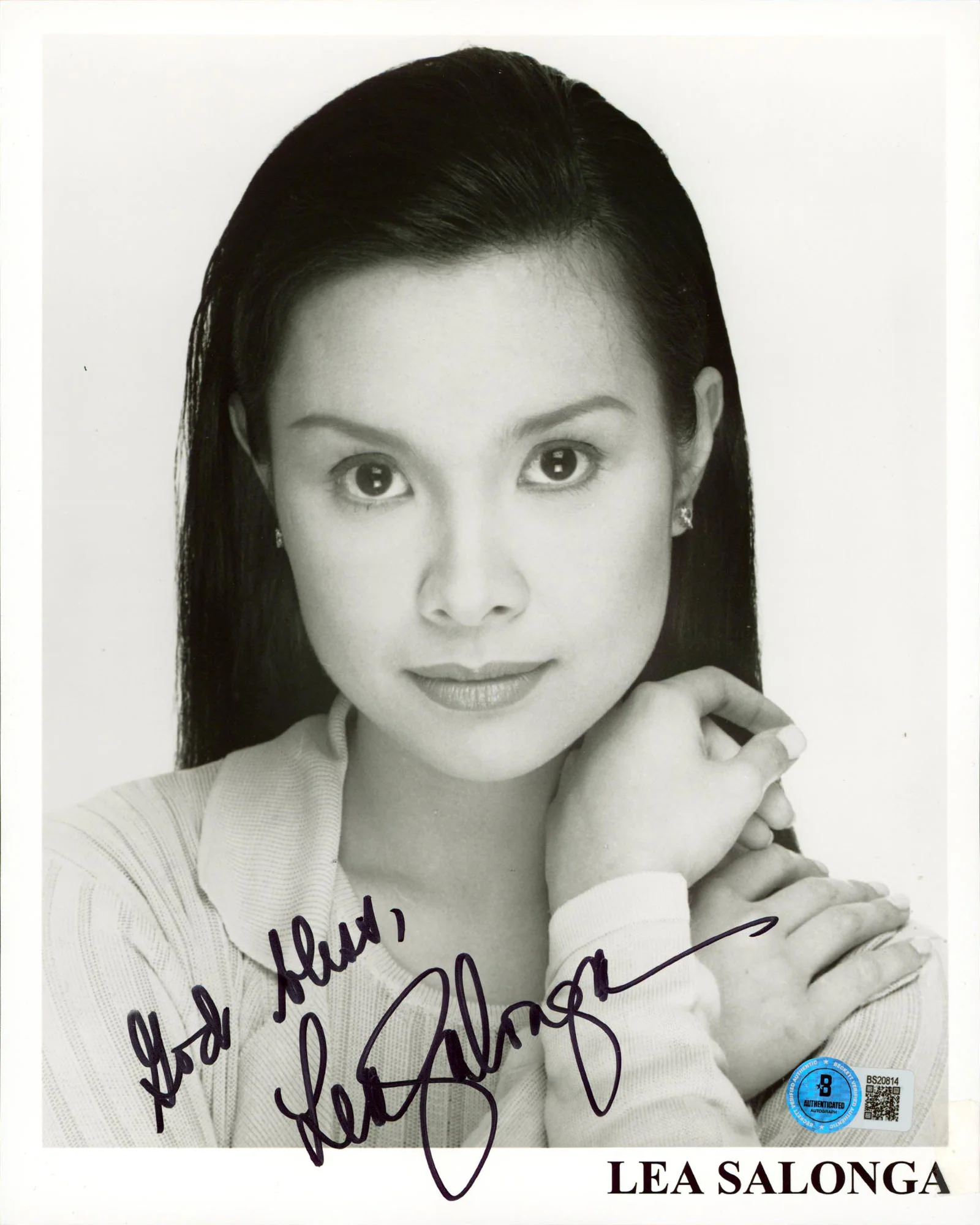 Lea Salonga Mulan "God Bless" Authentic Signed 8x10 Vertical Photo BAS #BS20814 - Image 2