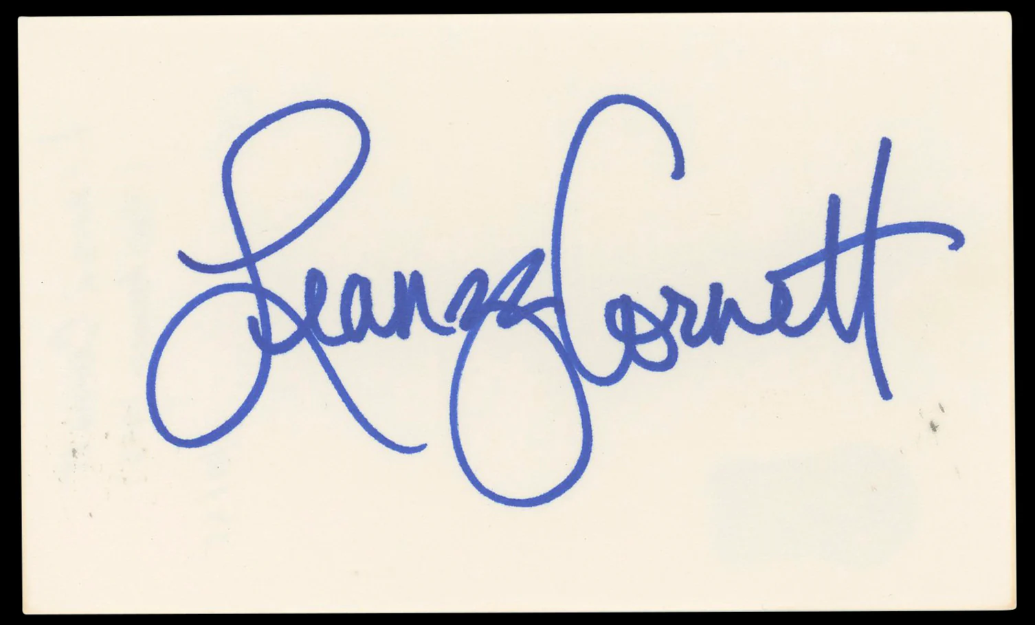 Leanza Cornett Miss America 1993 Authentic Signed 3x5 Index Card BAS #BP50602 - Image 2