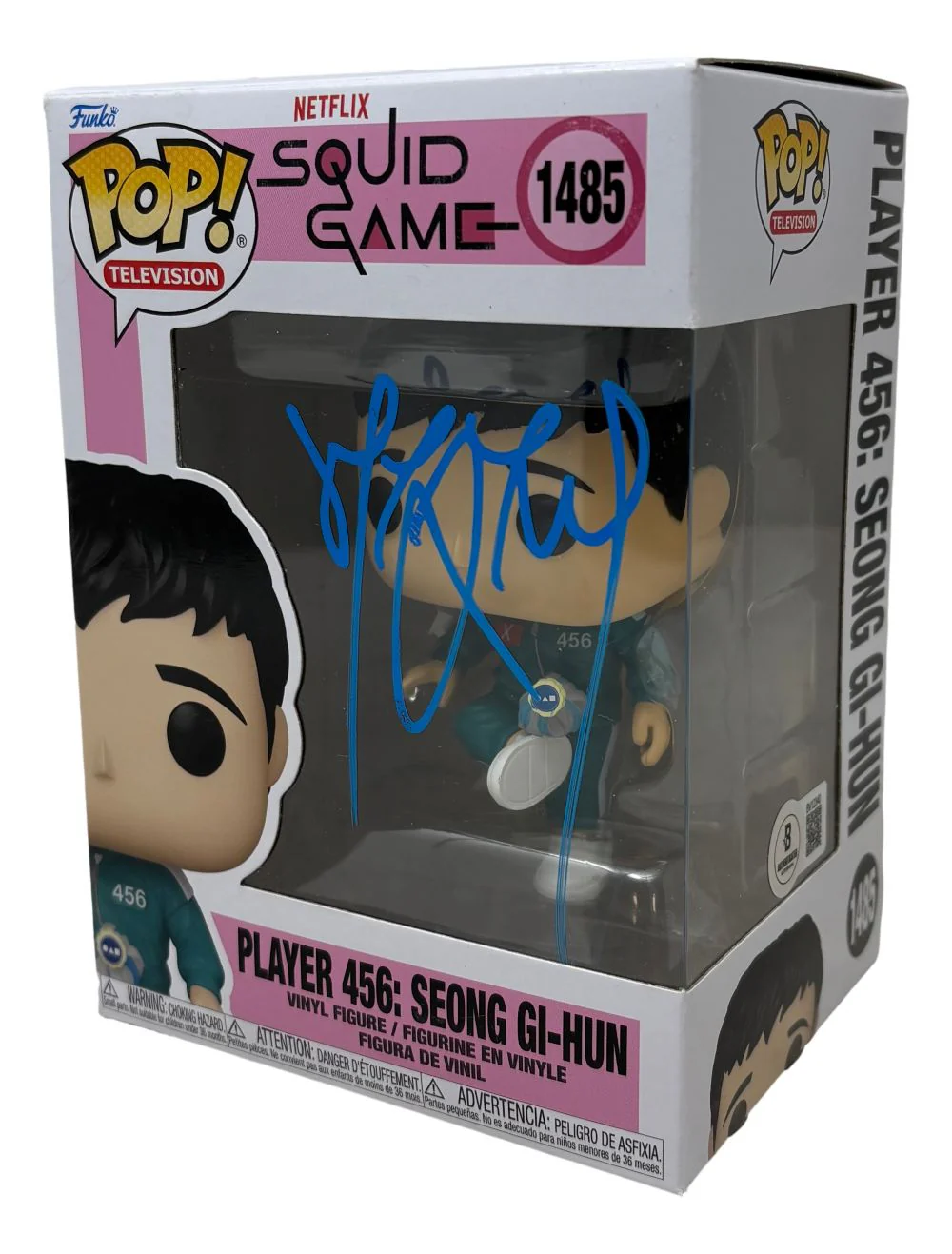Lee Jung-Jae Signed Squid Game Player 456 Funko Pop #1485 BAS