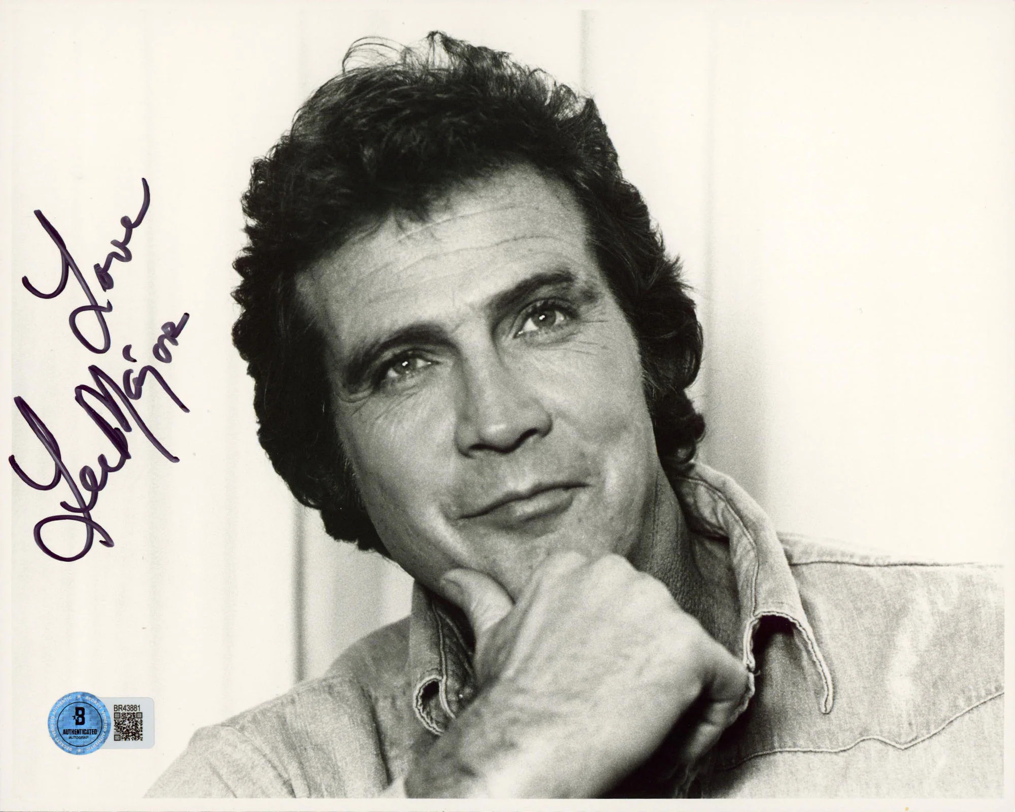 Lee Majors The Big Valley "Love" Authentic Signed 8x10 Photo BAS #BR43881 - Image 2