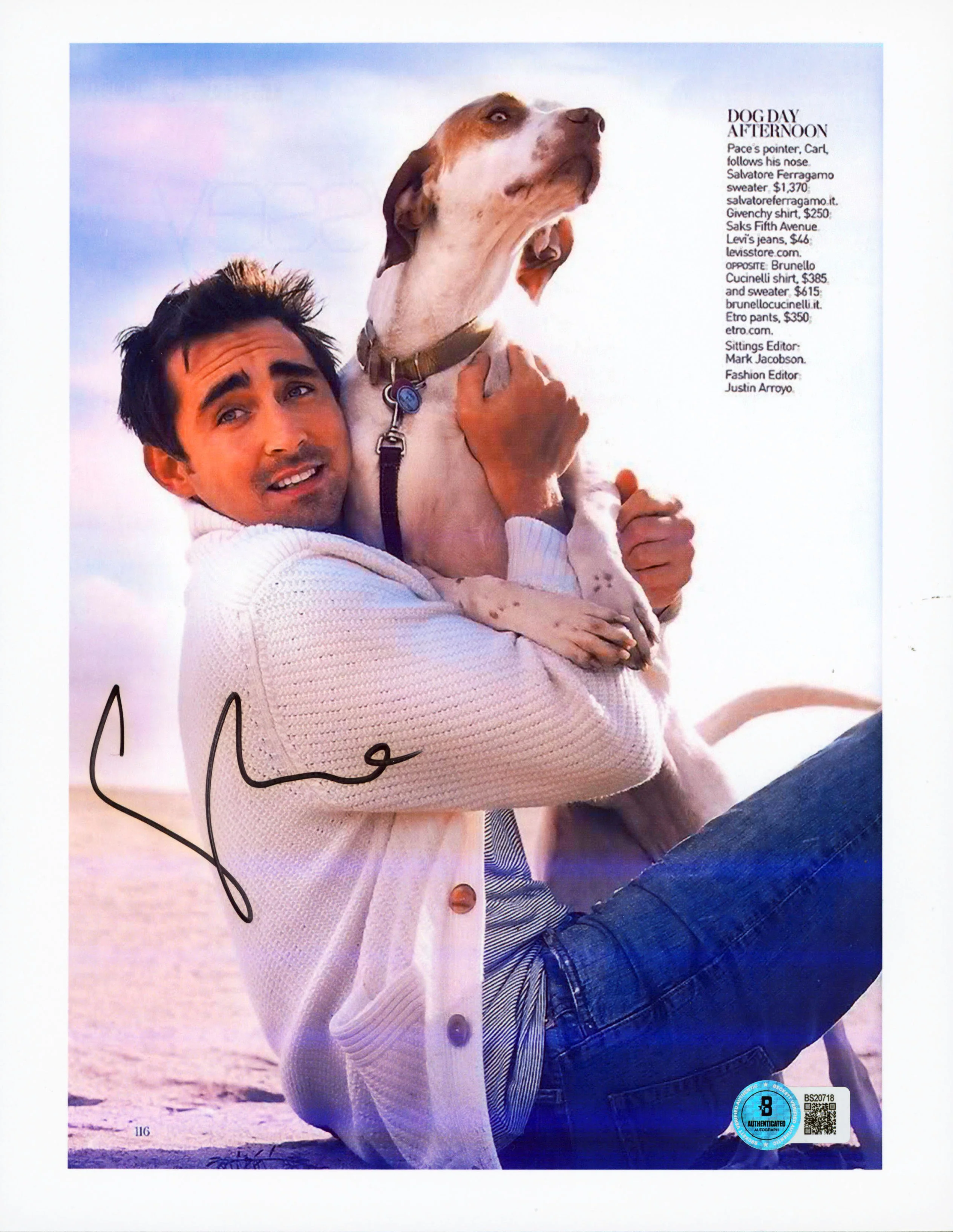 Lee Pace The Book of Henry Authentic Signed 8.5x11 Vertical Photo BAS #BS20718 - Image 2