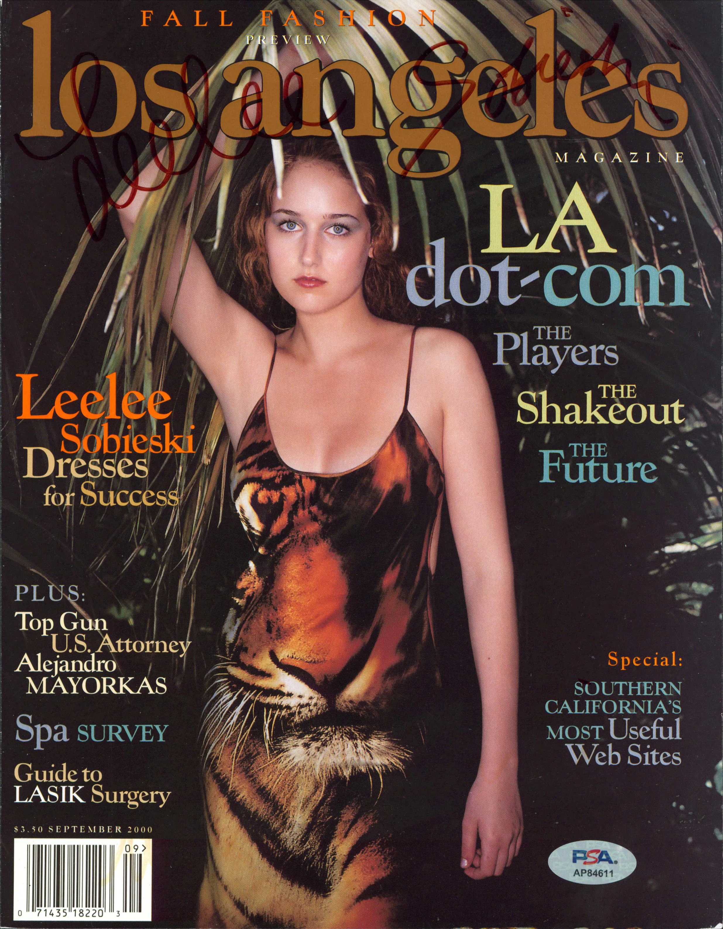Leelee Sobieski Signed Los Angeles Magazine Cover September 2000 PSA/DNA AP84611 - Image 2