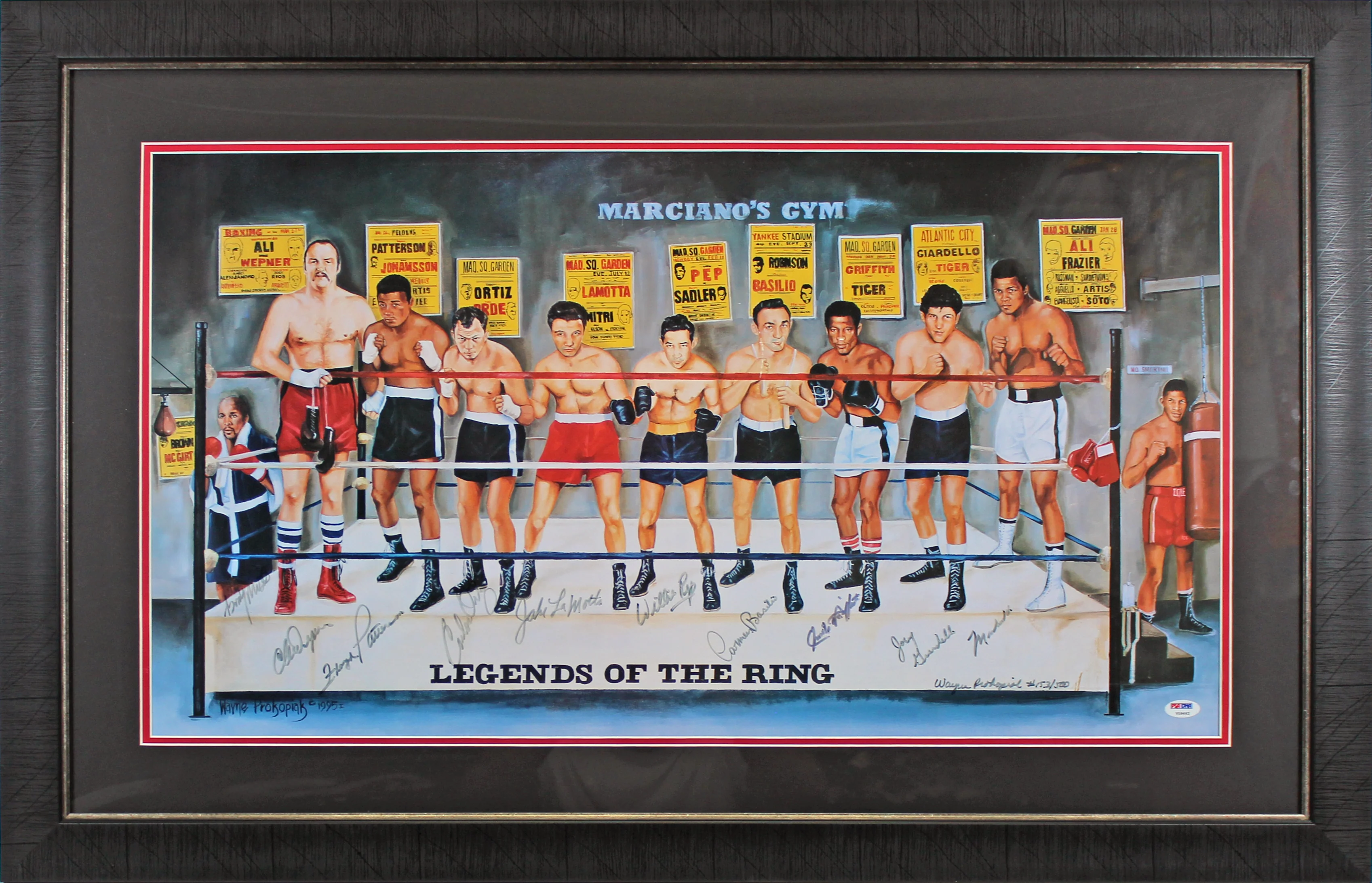 Legends Of The Ring (10 Boxers) Signed 20X33 Litho Muhammad Ali PSA/DNA & JSA - Image 2