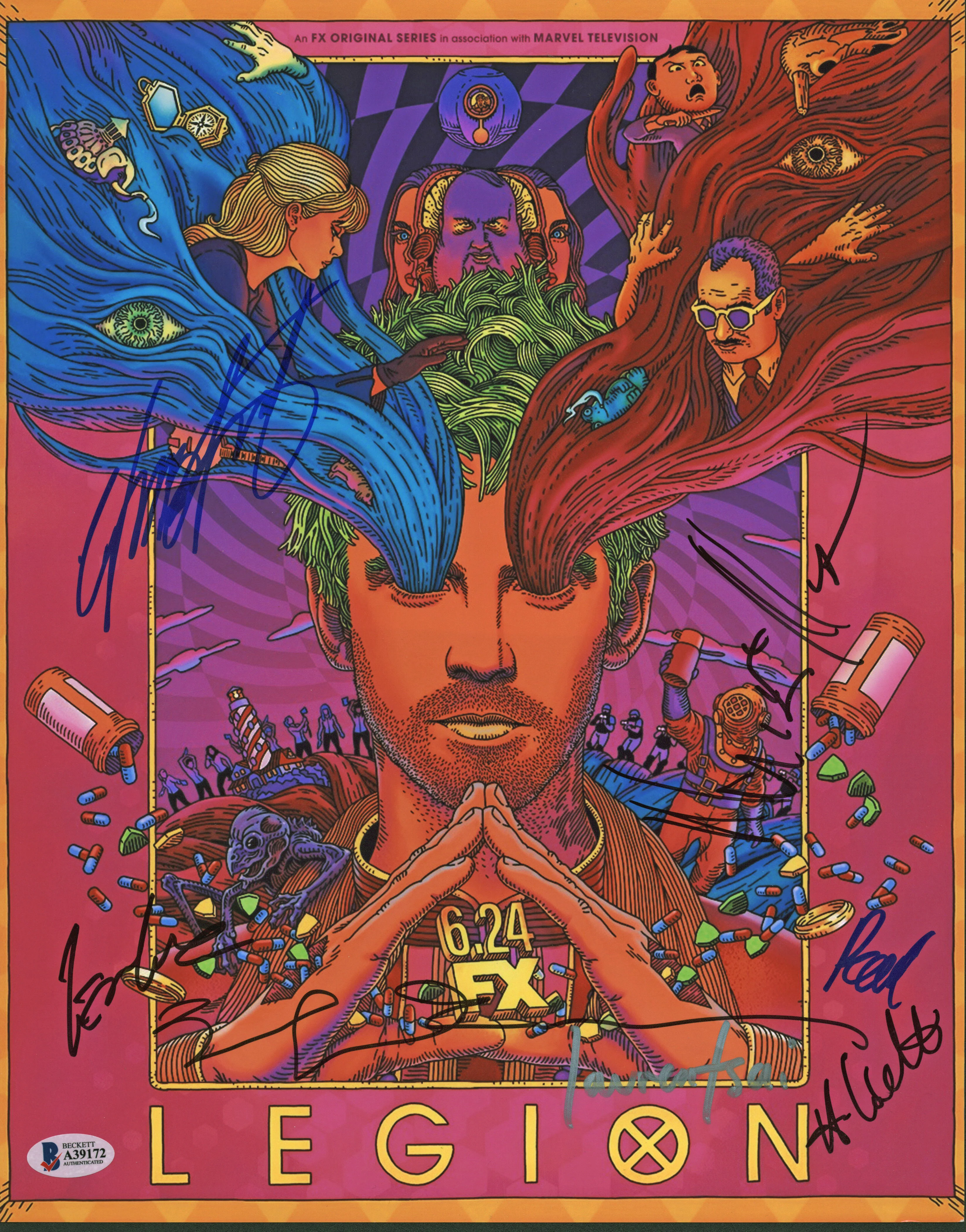 Legion (7) Tsai, Midthunder, Dickson, Sienkiewicz Signed 11x14 Photo BAS #A39172 - Image 2