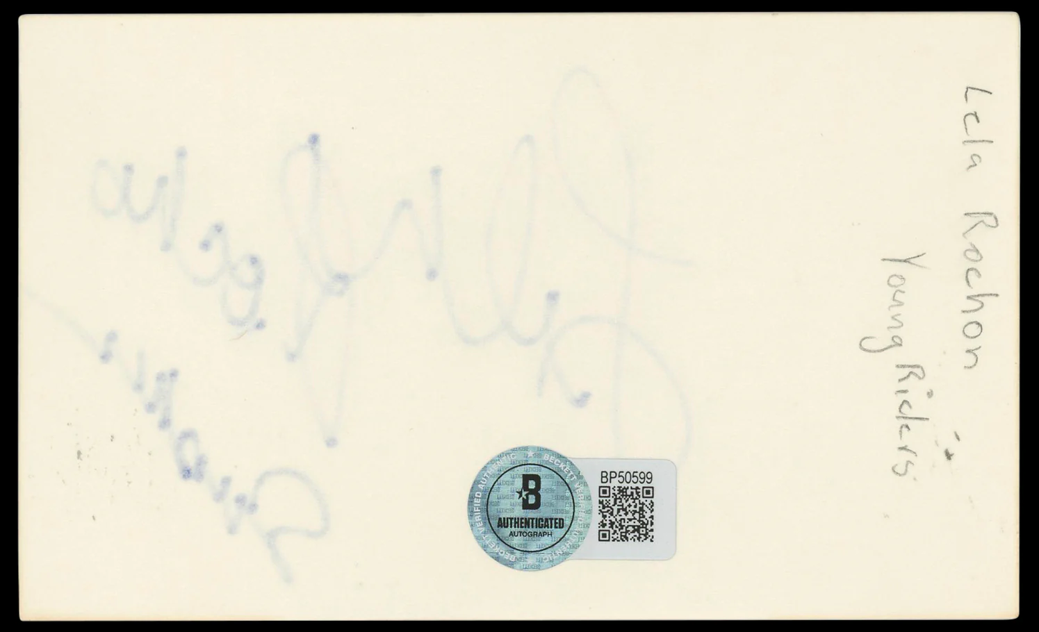 Lela Rochon Waiting to Exhale Authentic Signed 3x5 Index Card BAS #BP50599 - Image 3