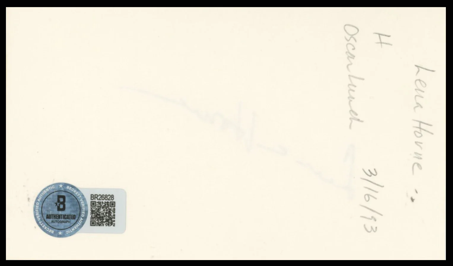 Lena Horne Panama Hattie Authentic Signed 3x5 Index Card BAS #BR26828 - Image 3