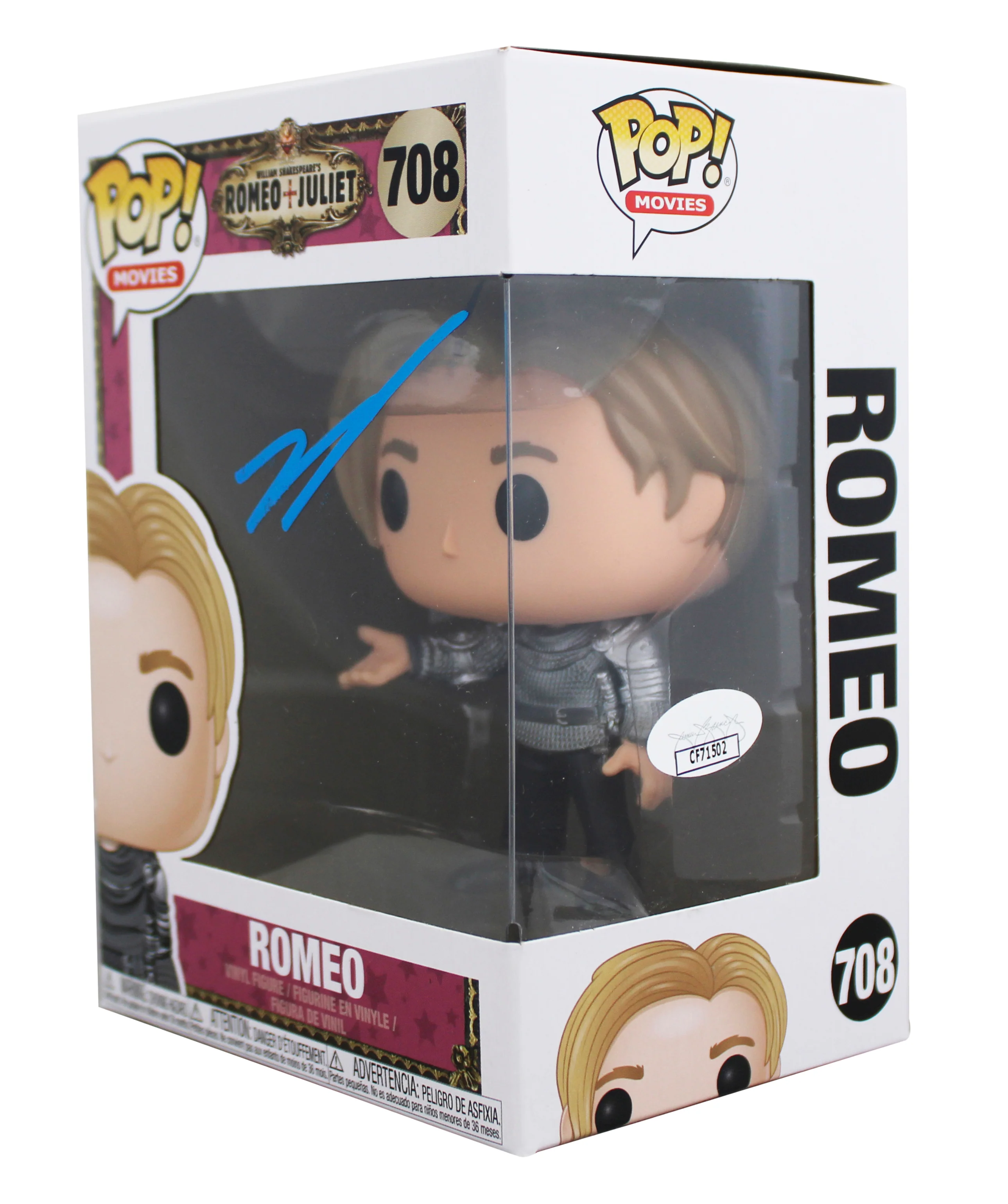 Leonardo DiCaprio Romeo & Juliet Signed #708 Funko Pop Vinyl Figure JSA #CF71502 - Image 3