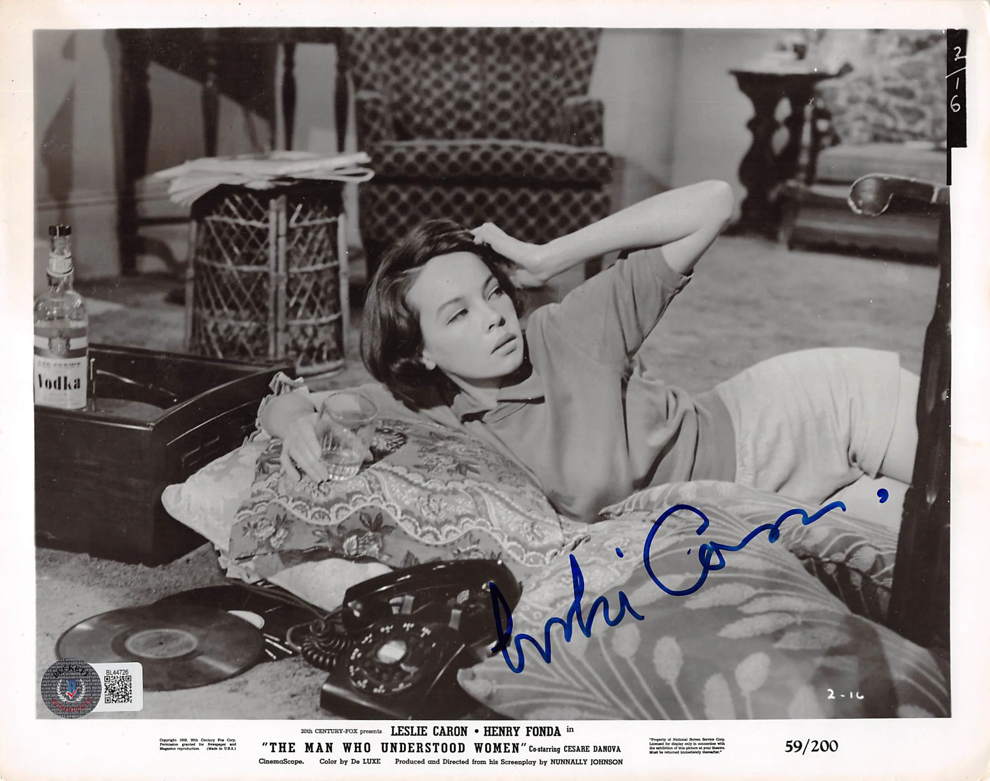 Leslie Caron The Man Who Understood Women Signed 8x10 Photo BAS #BL44726 - Image 2