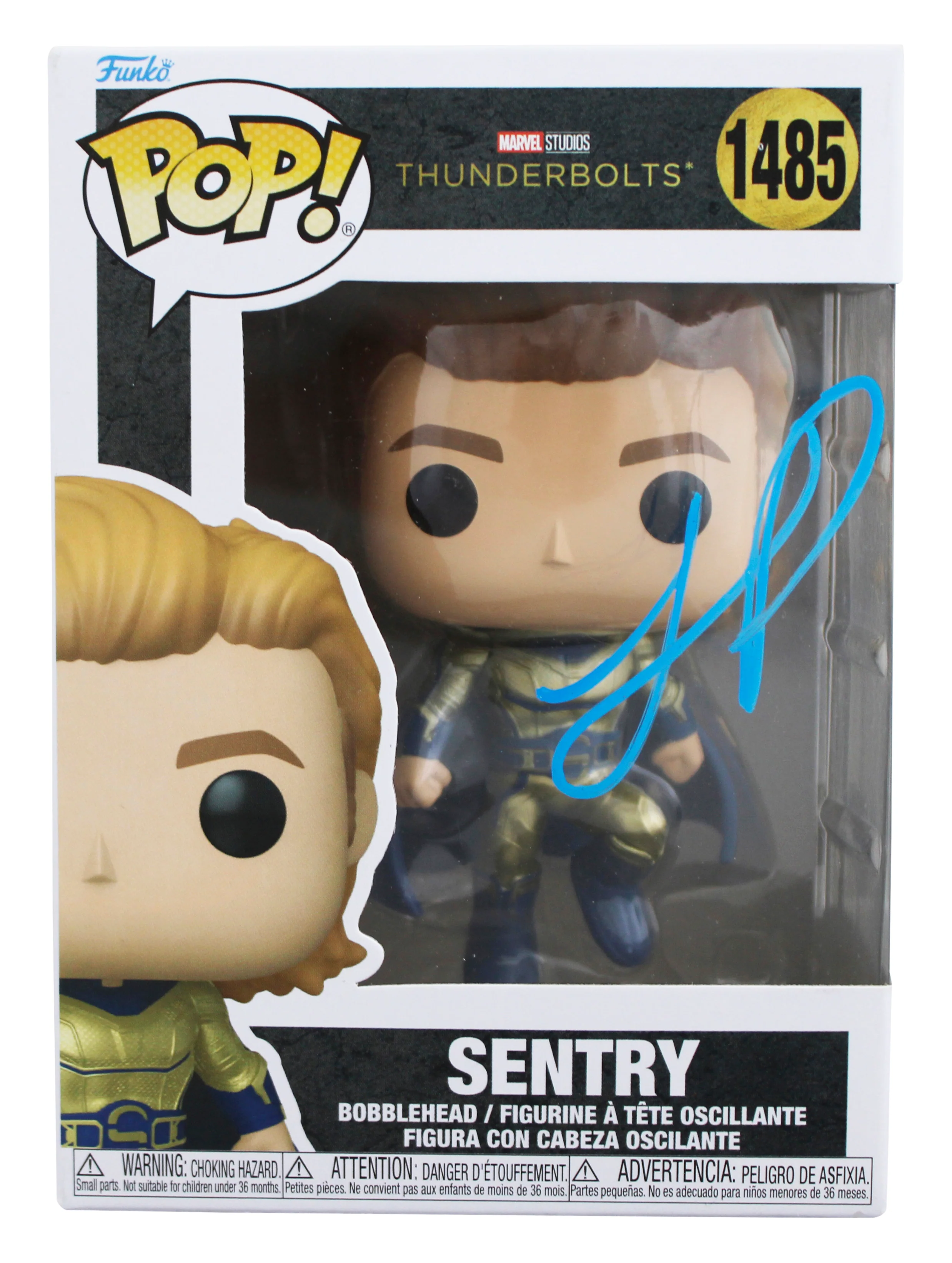Lewis Pullman Thunderbolts Signed #1485 Funko Pop Vinyl Figure BAS #BS28328 - Image 2