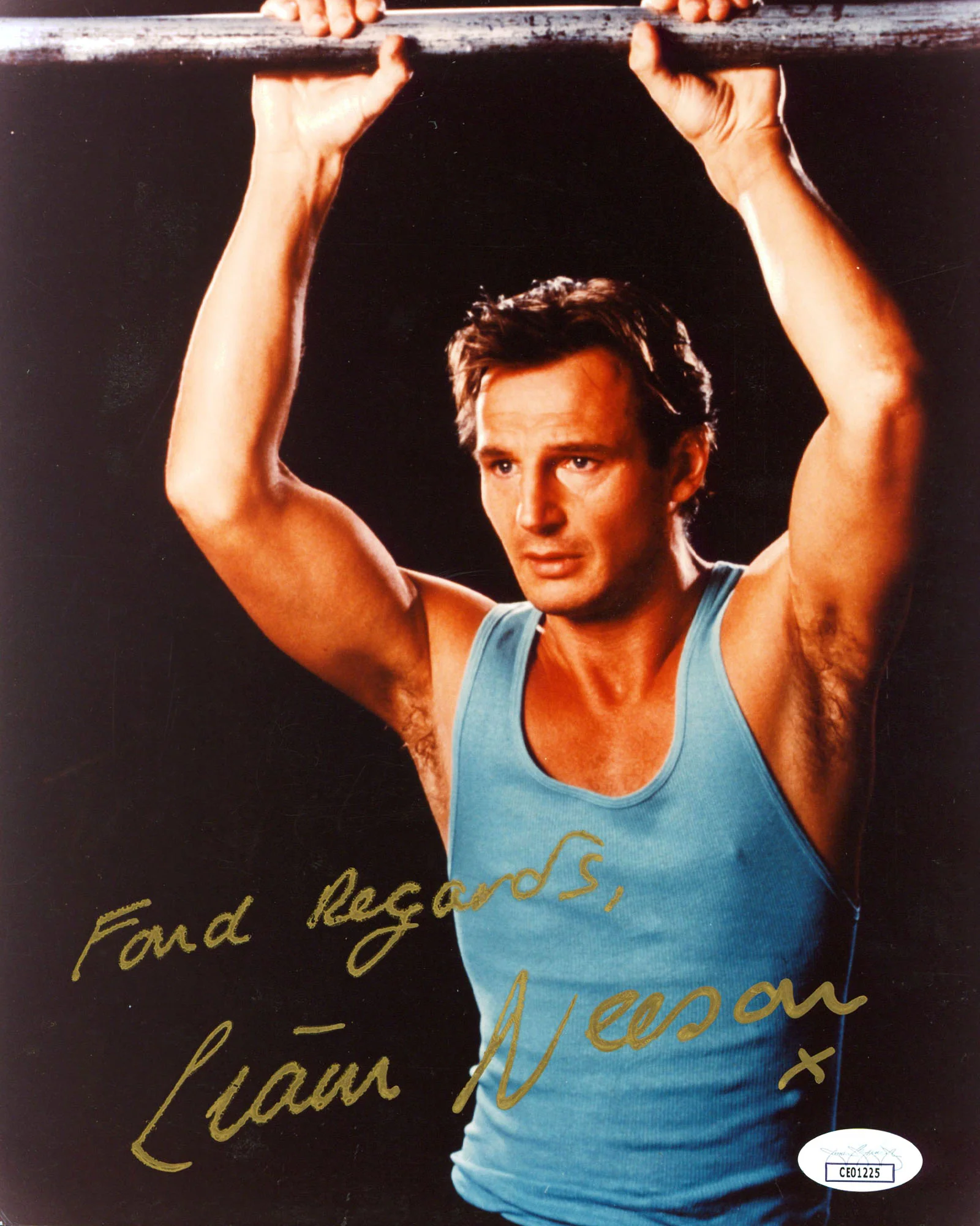 Liam Neeson Crossing The Line "Fond Regards" Signed 8x10 Photo JSA #CE01225 - Image 2