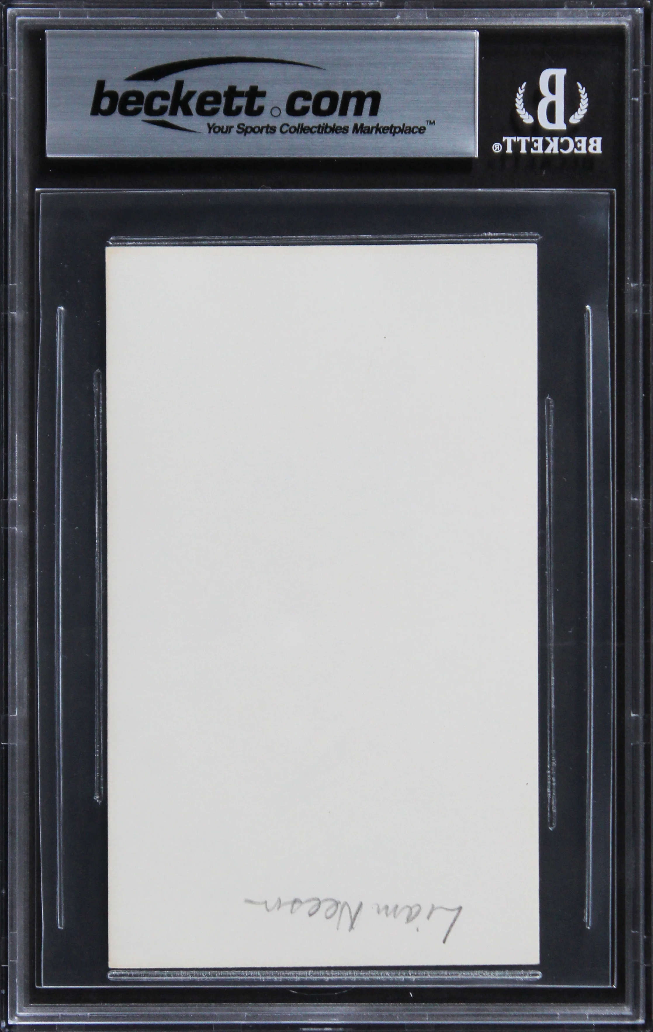Liam Neeson Schindler's List Authentic Signed 3x5 Index Card BAS Slabbed - Image 3