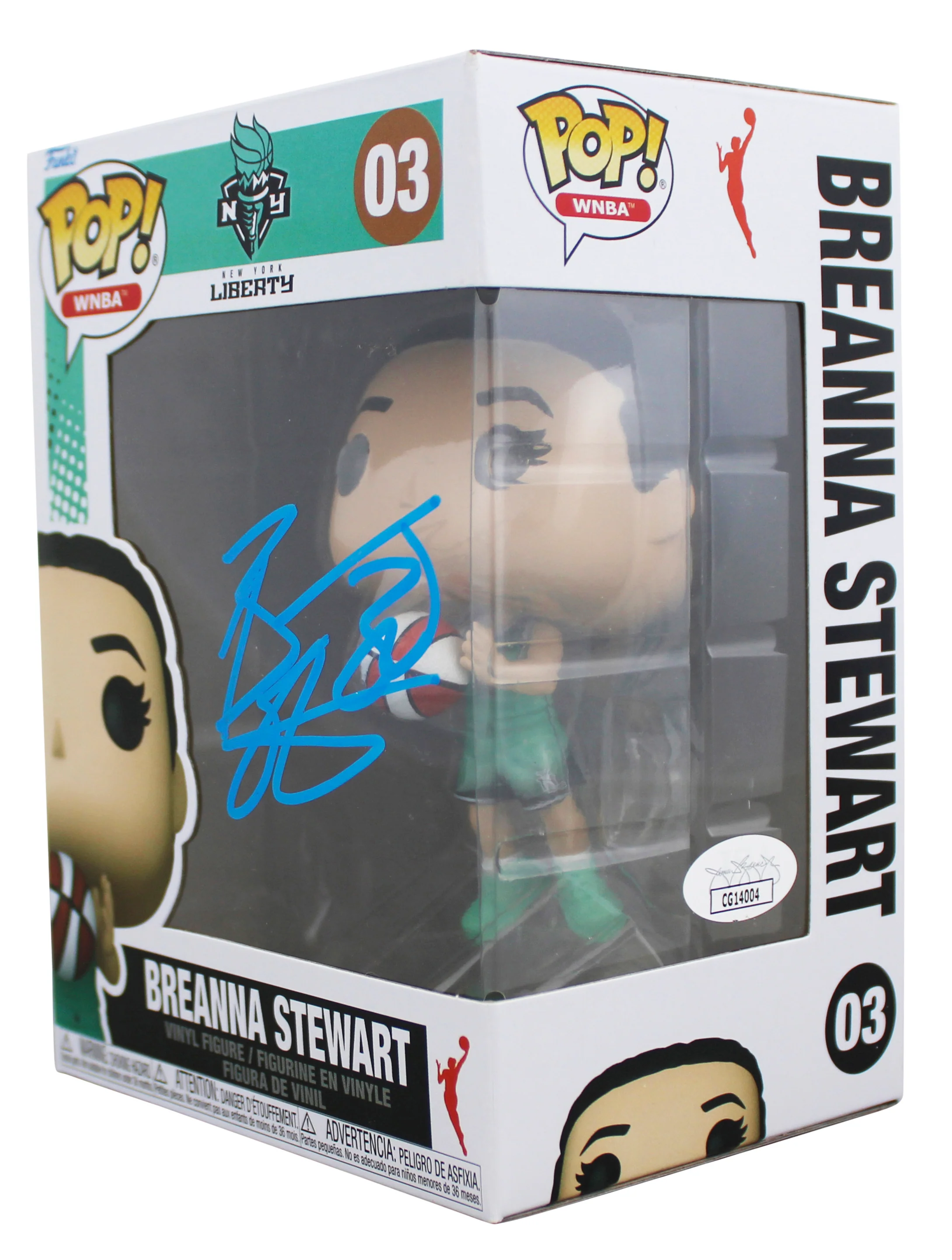 Liberty Breanna Stewart Authentic Signed #03 Funko Pop Vinyl Figure JSA #CG14004 - Image 3