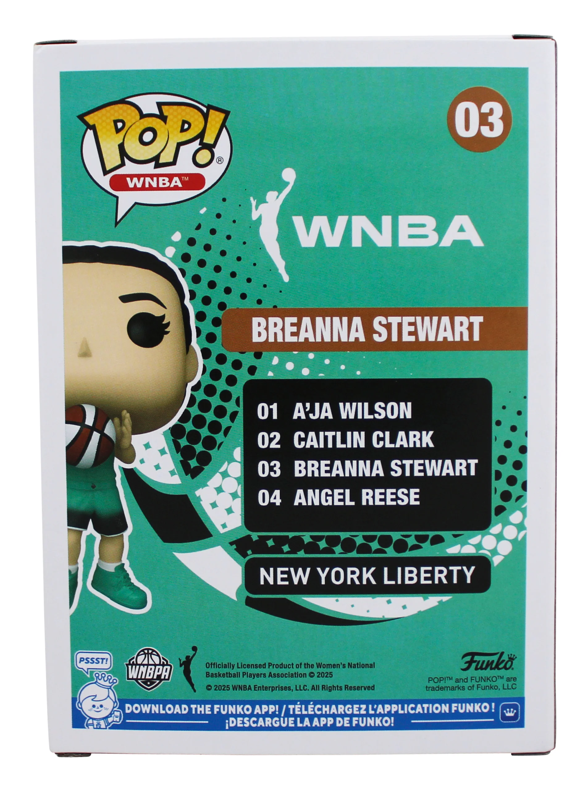 Liberty Breanna Stewart Authentic Signed #03 Funko Pop Vinyl Figure JSA #CG14004 - Image 5