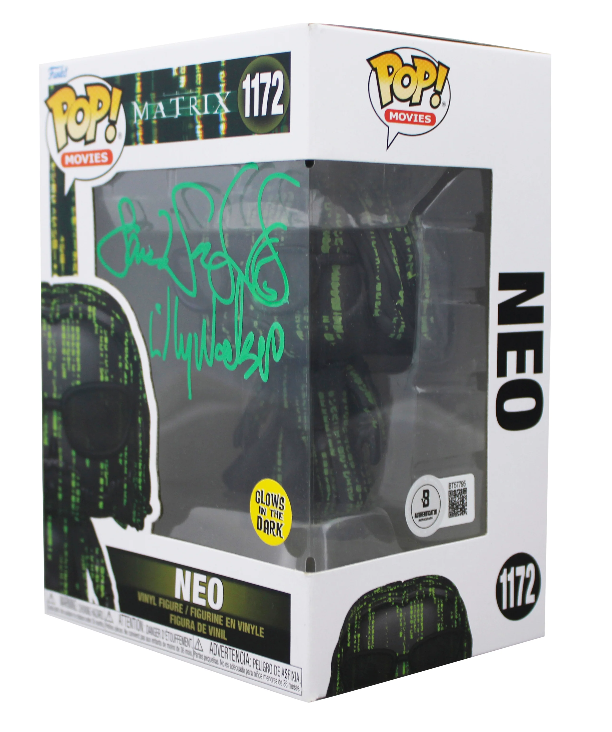 Lilly & Lana Wachowski The Matrix Signed Neo #1172 Funko Pop Figure BAS #BT57795 - Image 3