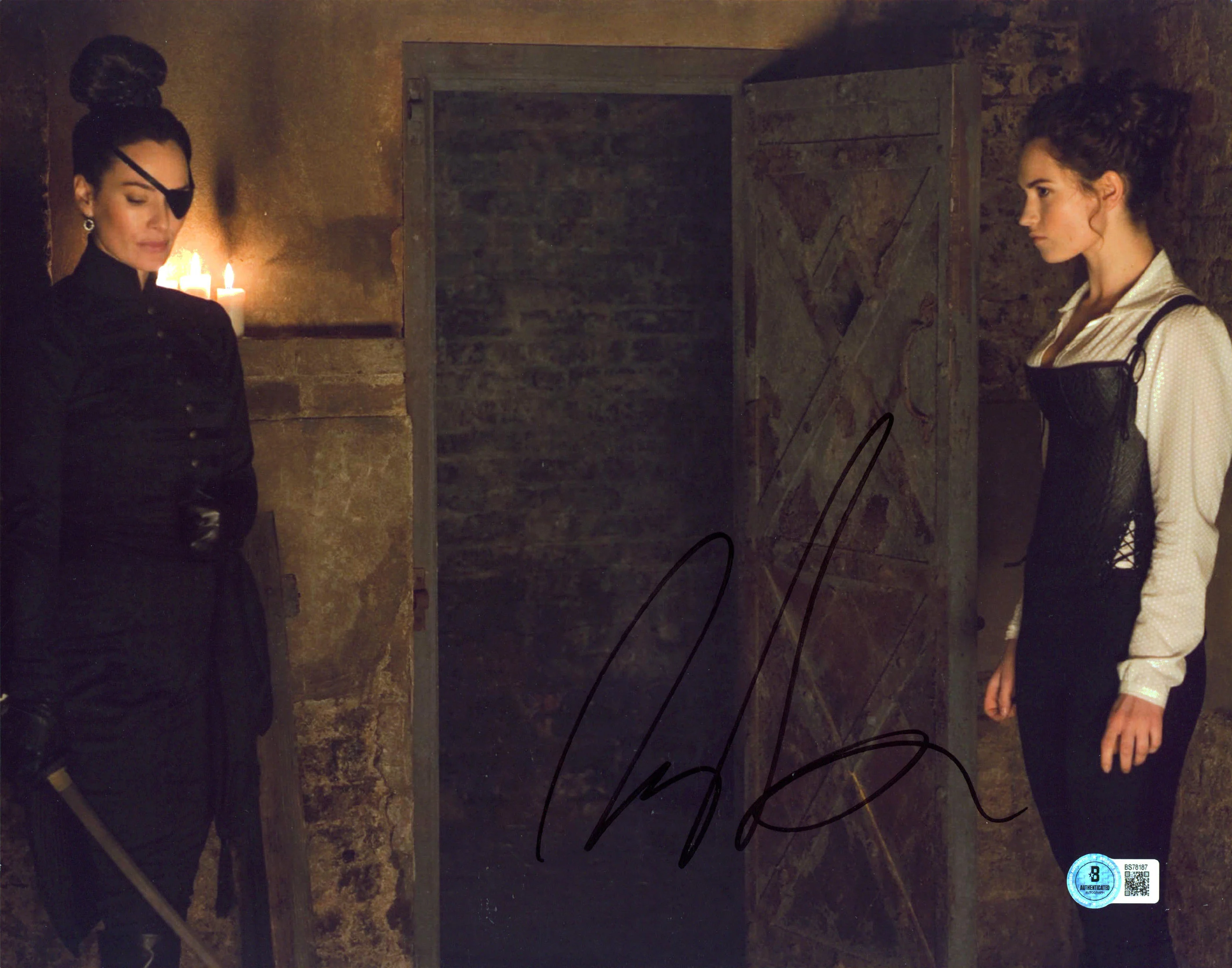 Lily James Pride and Prejudice and Zombies Signed 11x14 Photo BAS #BS78187 - Image 2