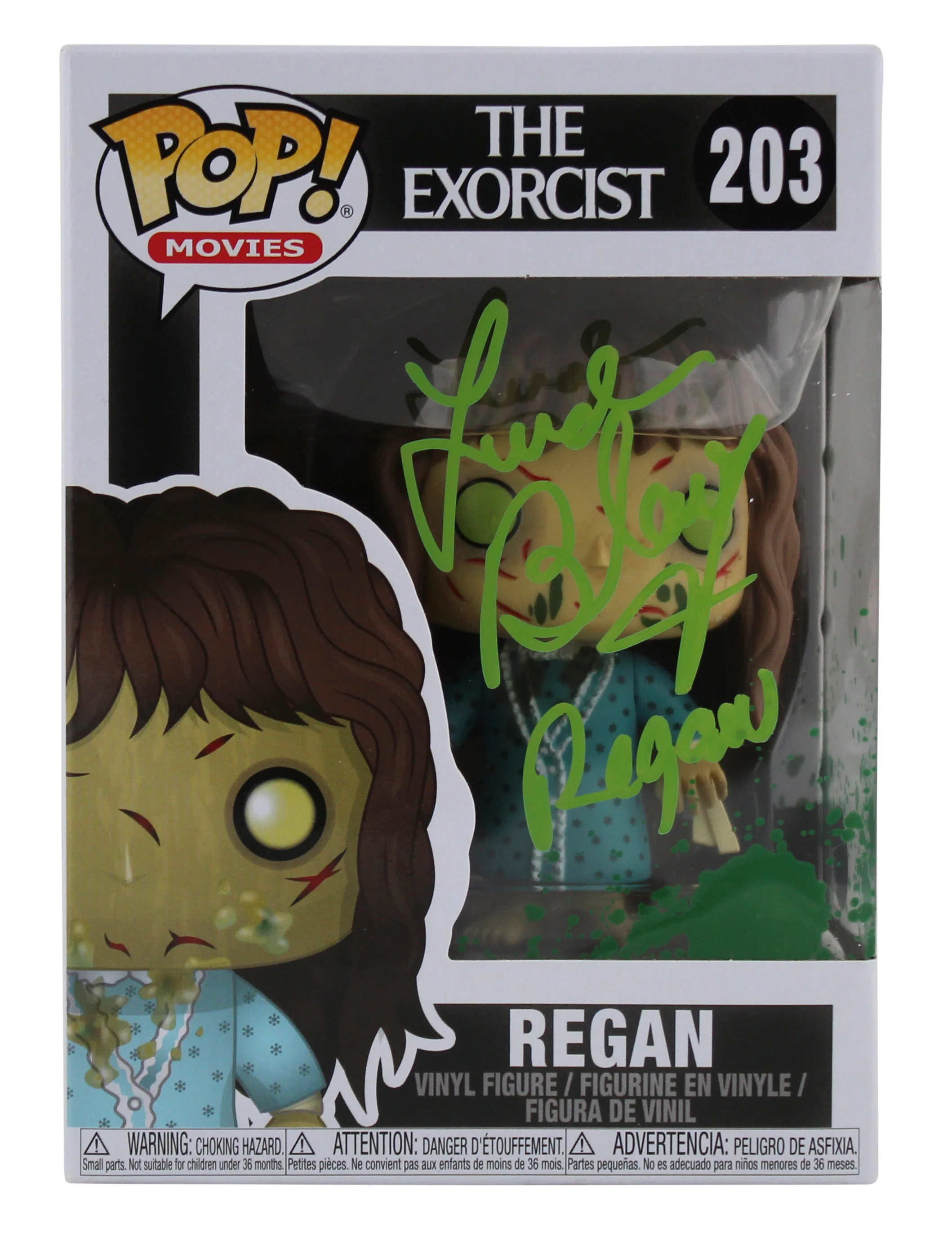 Linda Blair The Exorcist "Regan" Signed Funko Pop Vinyl Figure w/ Green Sig BAS - Image 2