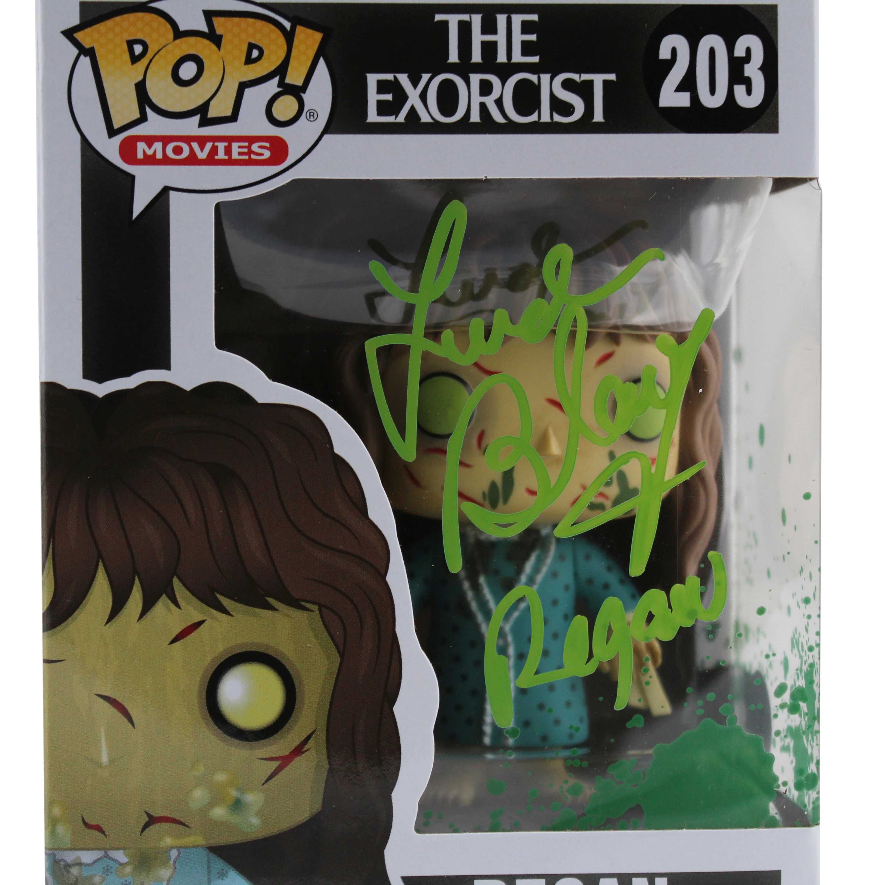 Linda Blair The Exorcist "Regan" Signed Funko Pop Vinyl Figure w/ Green Sig BAS - Image 3