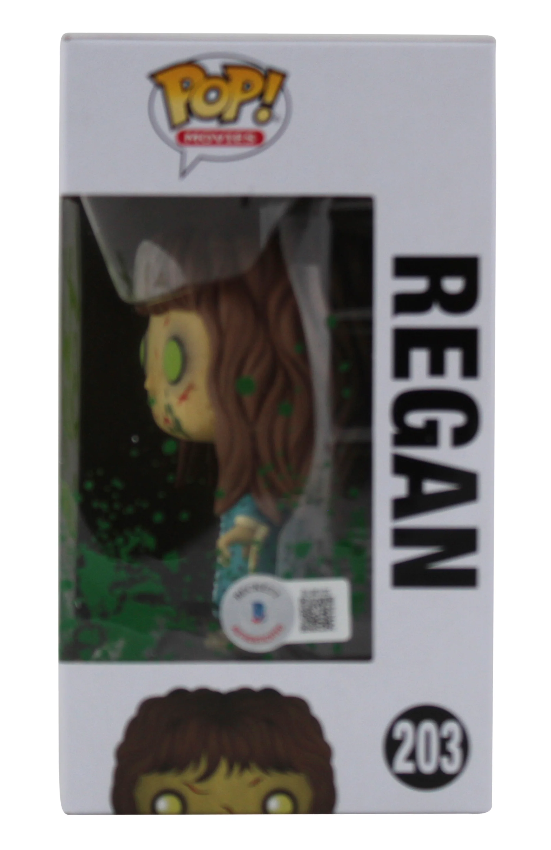 Linda Blair The Exorcist "Regan" Signed Funko Pop Vinyl Figure w/ Green Sig BAS - Image 5