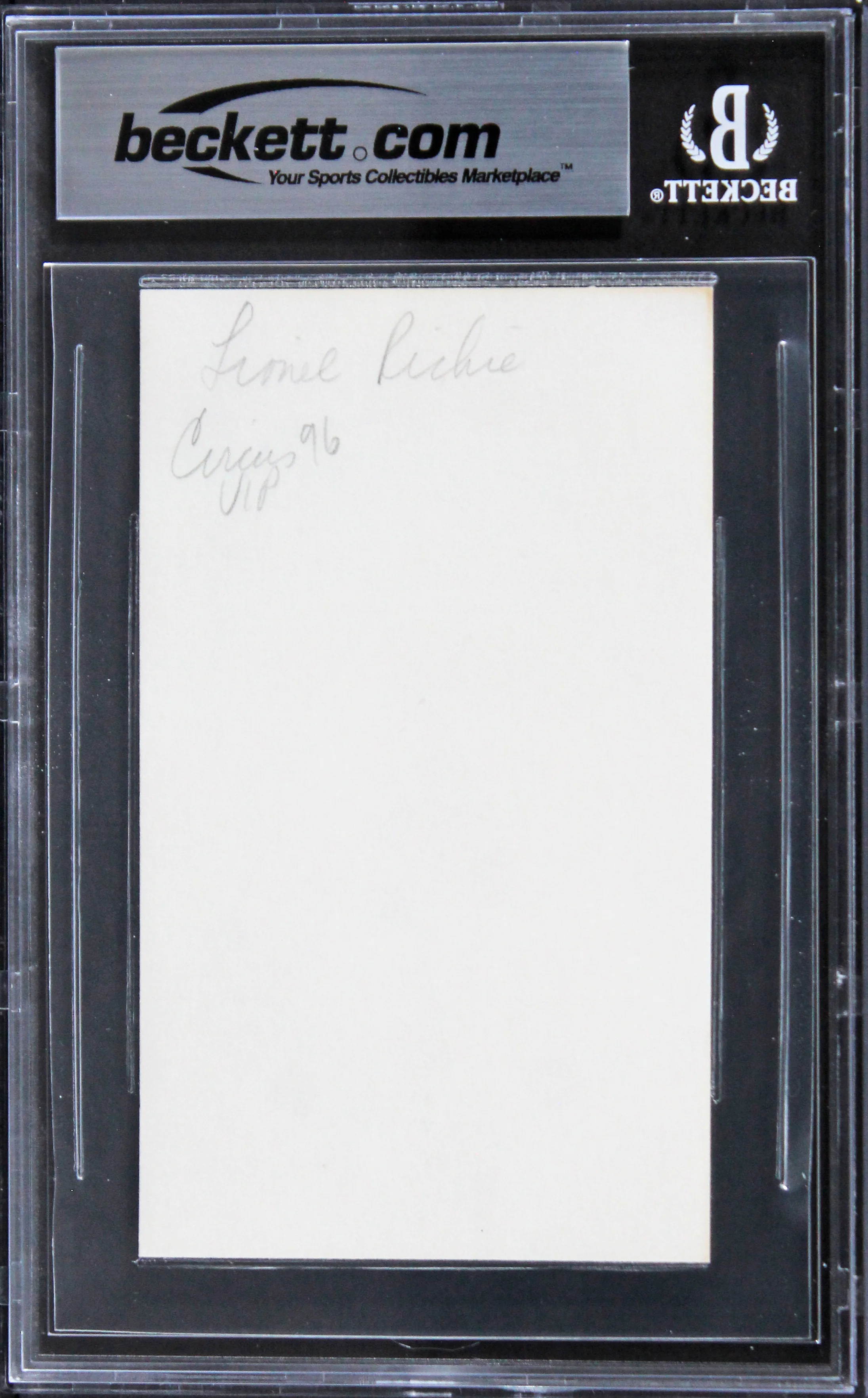 Lionel Richie American Idol Authentic Signed 3x5 Index Card BAS Slabbed 2 - Image 3