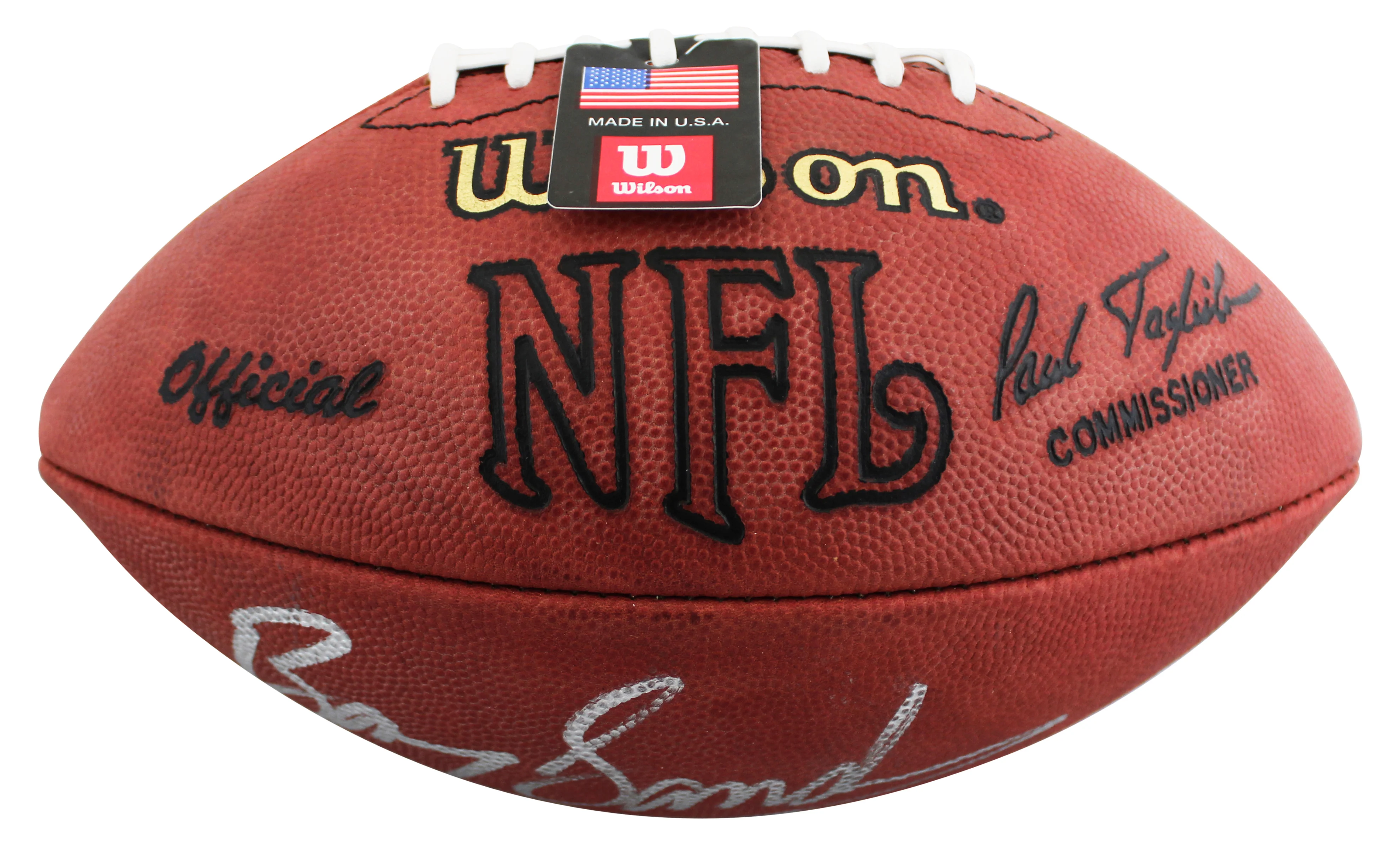 Lions Barry Sanders Authentic Signed Wilson Official Nfl Football BAS #BV70235 - Image 4