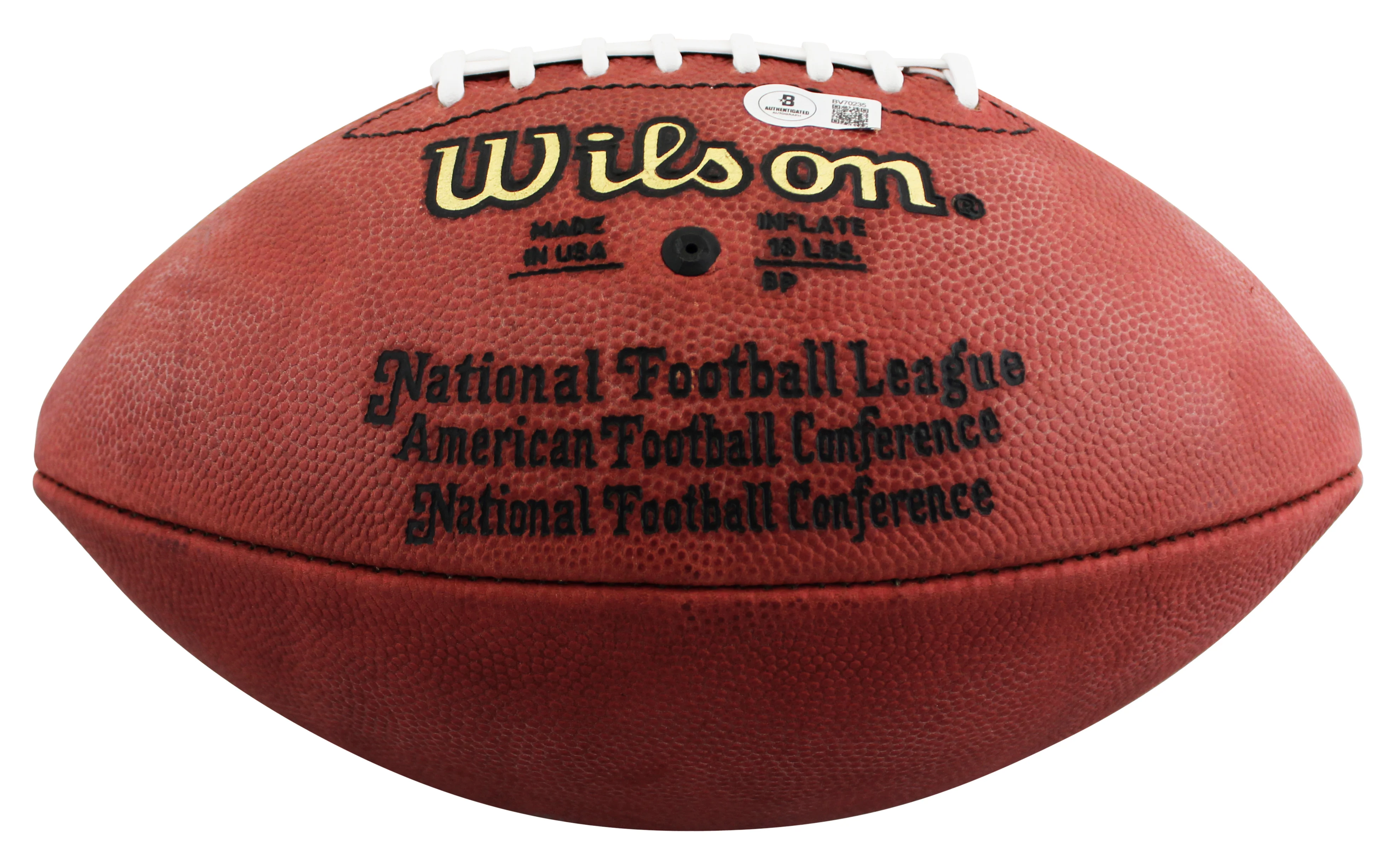 Lions Barry Sanders Authentic Signed Wilson Official Nfl Football BAS #BV70235 - Image 5