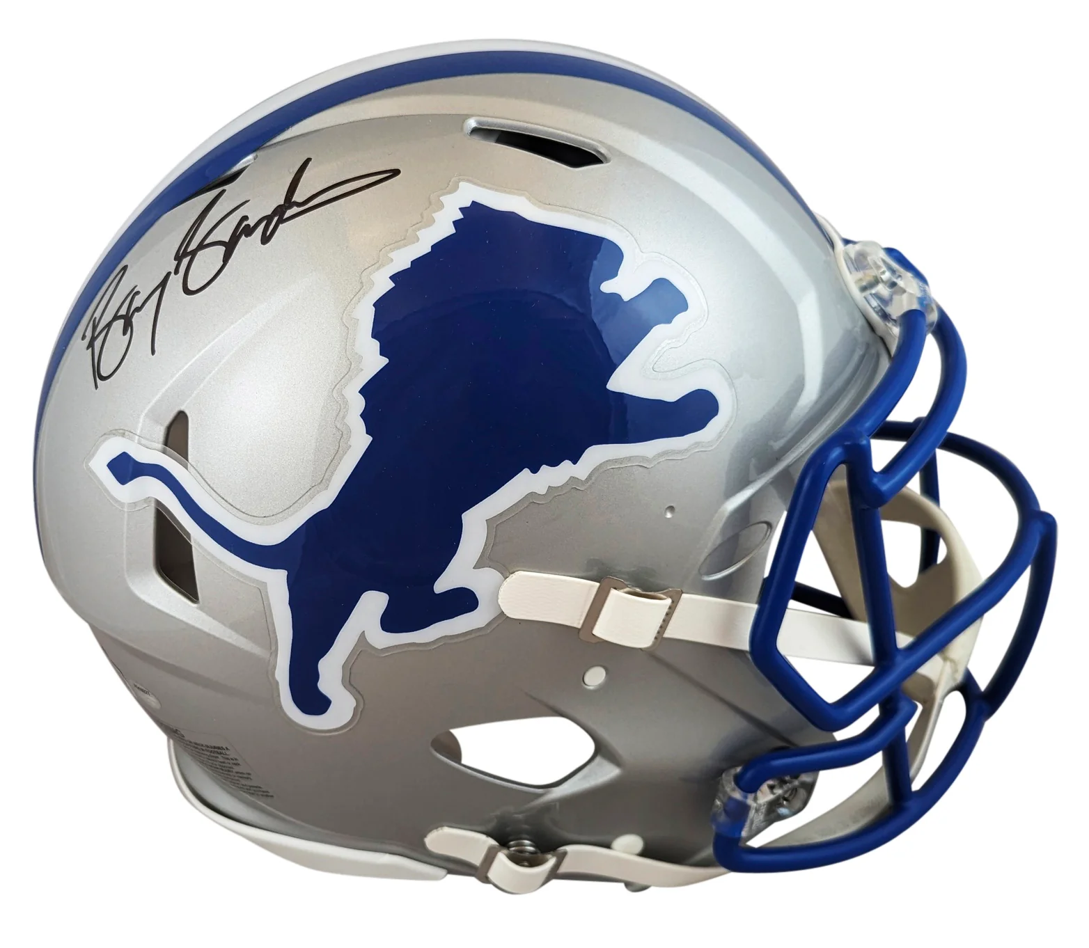 Lions Barry Sanders Signed 83-01 TB Speed F/S Speed Proline Helmet W/ Case BAS W - Image 3