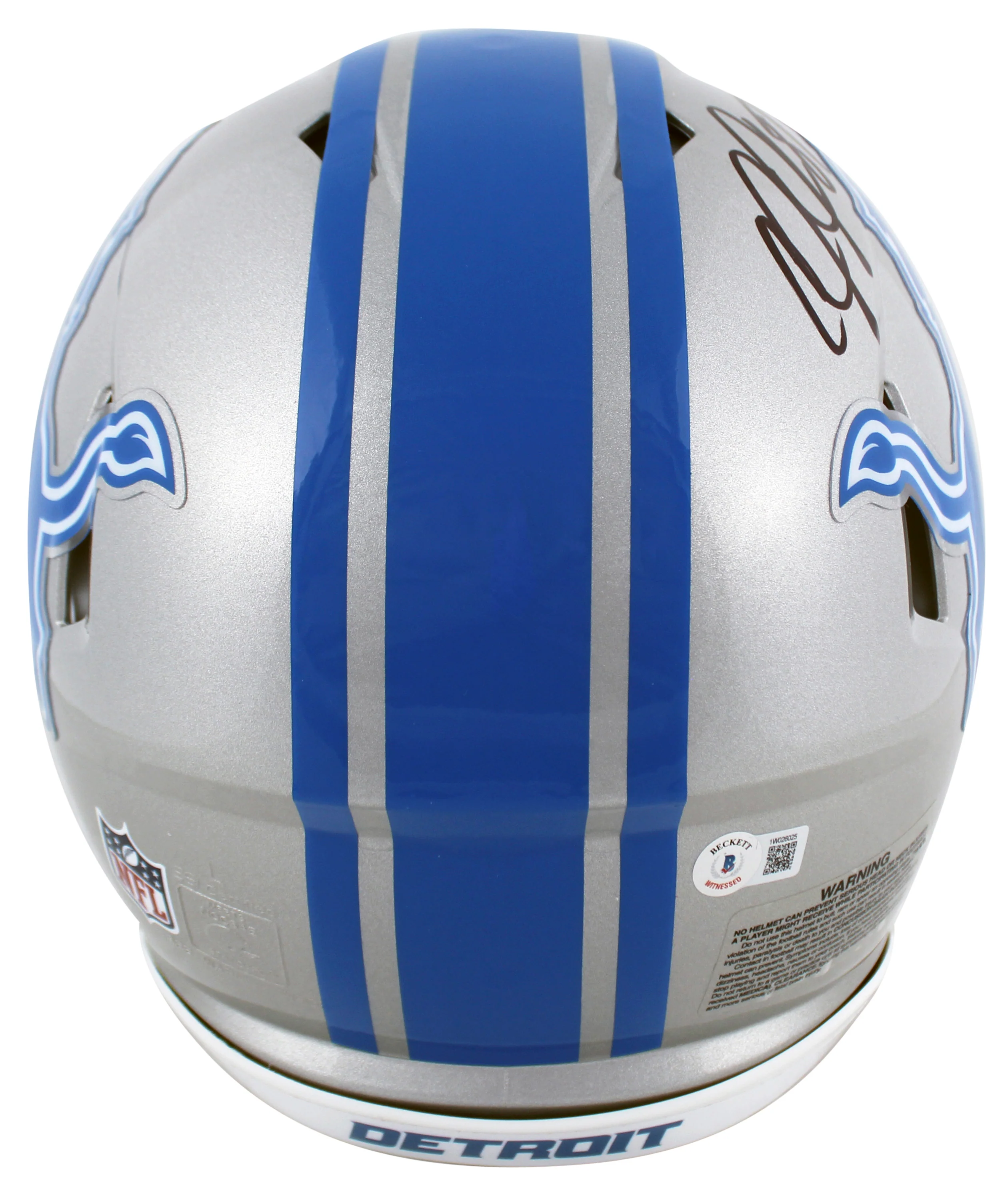 Lions Calvin Johnson Authentic Signed Full Size Speed Proline Helmet BAS Witness - Image 3