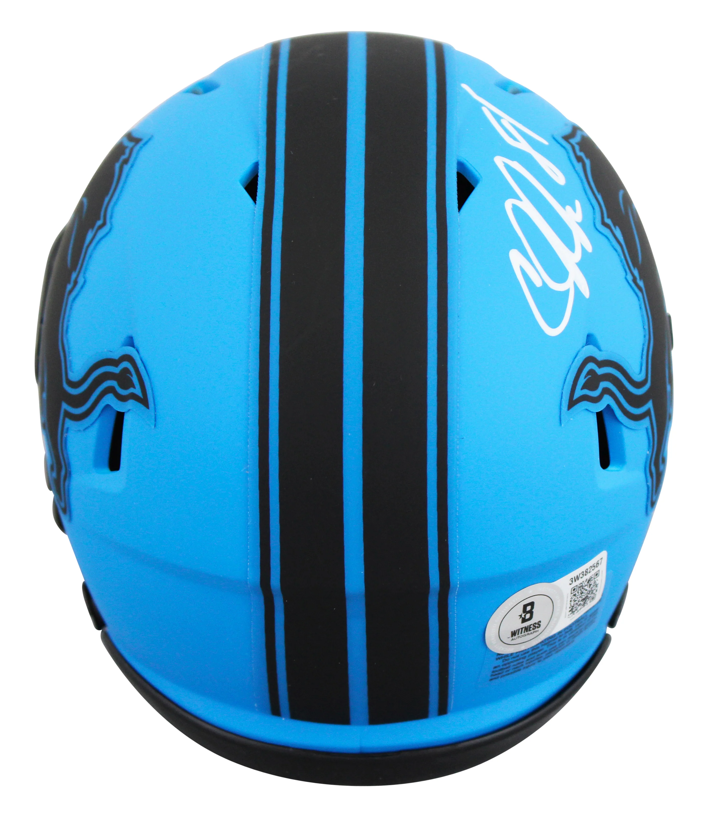 Lions Calvin Johnson Authentic Signed Rave Speed Mini Helmet BAS Witnessed - Image 3