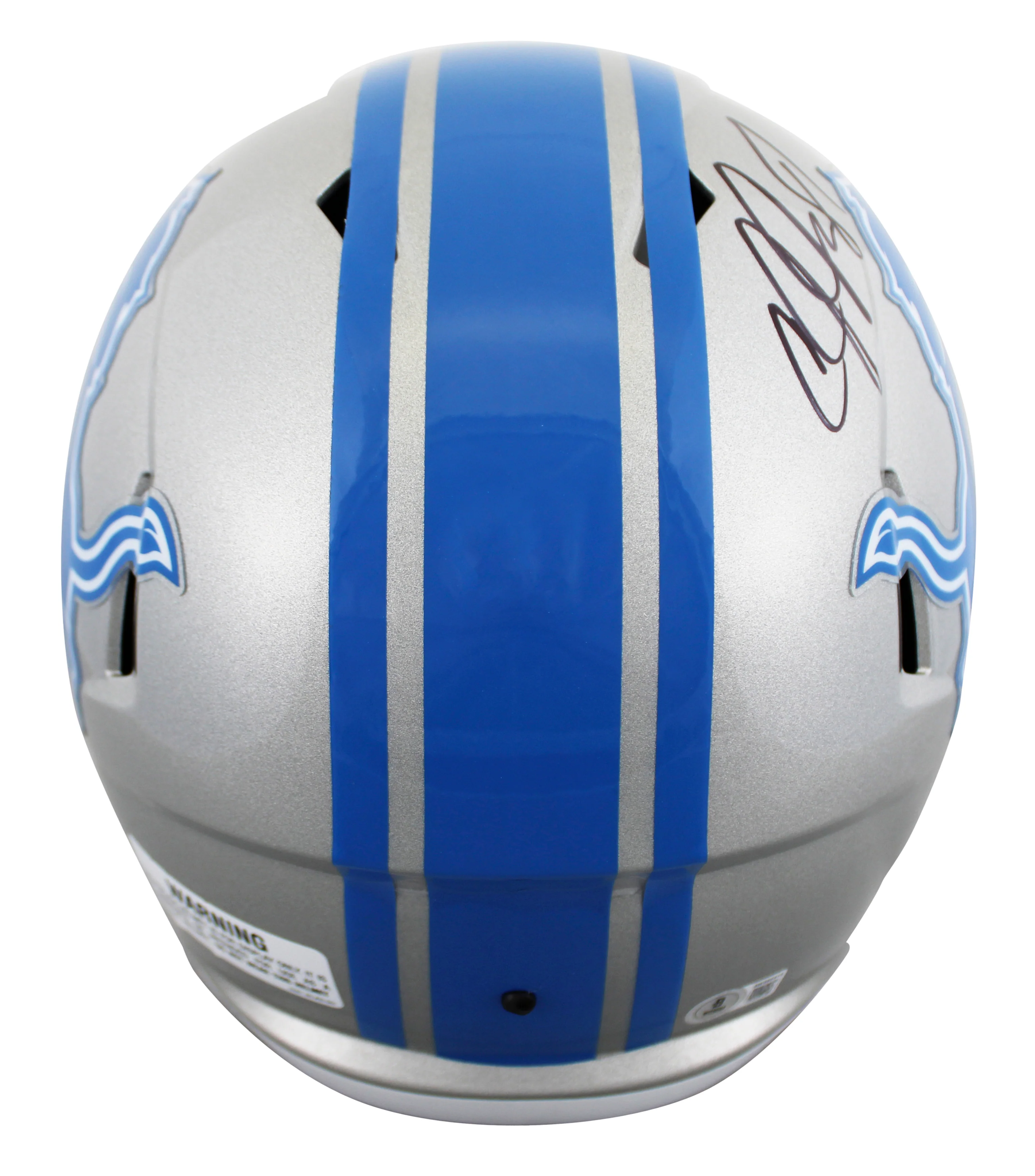 Lions Calvin Johnson Signed 2017-23 TB Full Size Speed Rep Helmet W/ Case BAS W - Image 4
