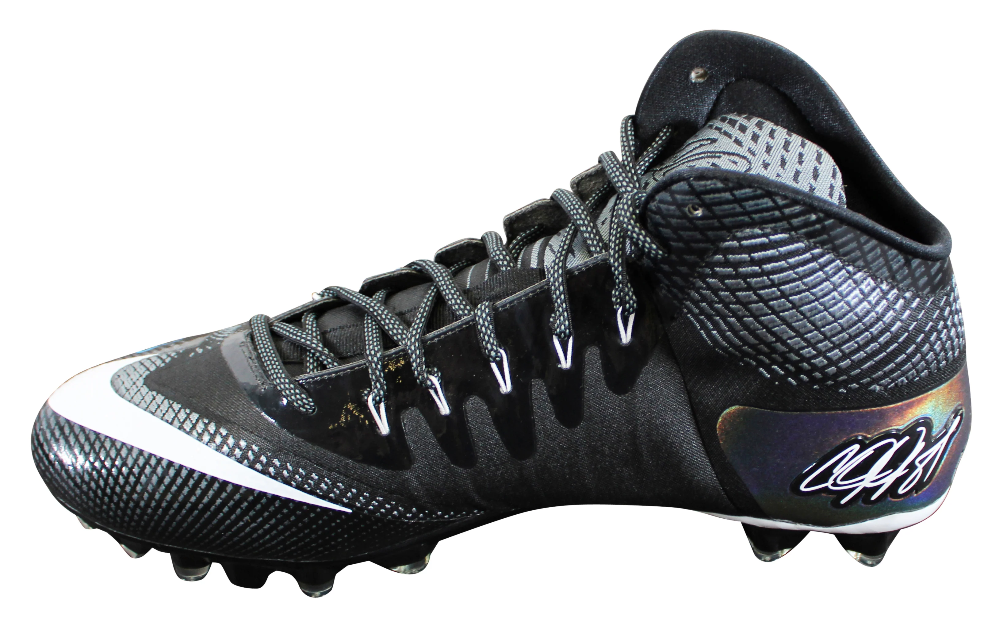 Lions Calvin Johnson Signed Signature Series Right Football Cleat W/ Case BAS W - Image 6