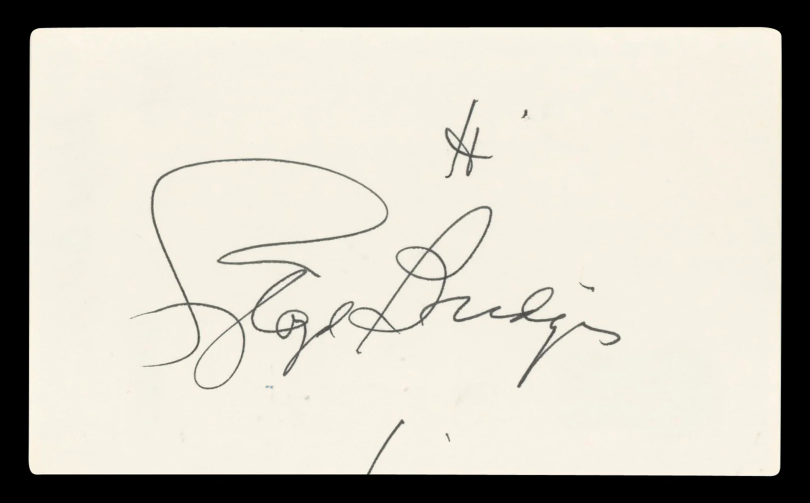 Lloyd Bridges Sea Hunt Authentic Signed 3x5 Index Card Autographed BAS #BV03457