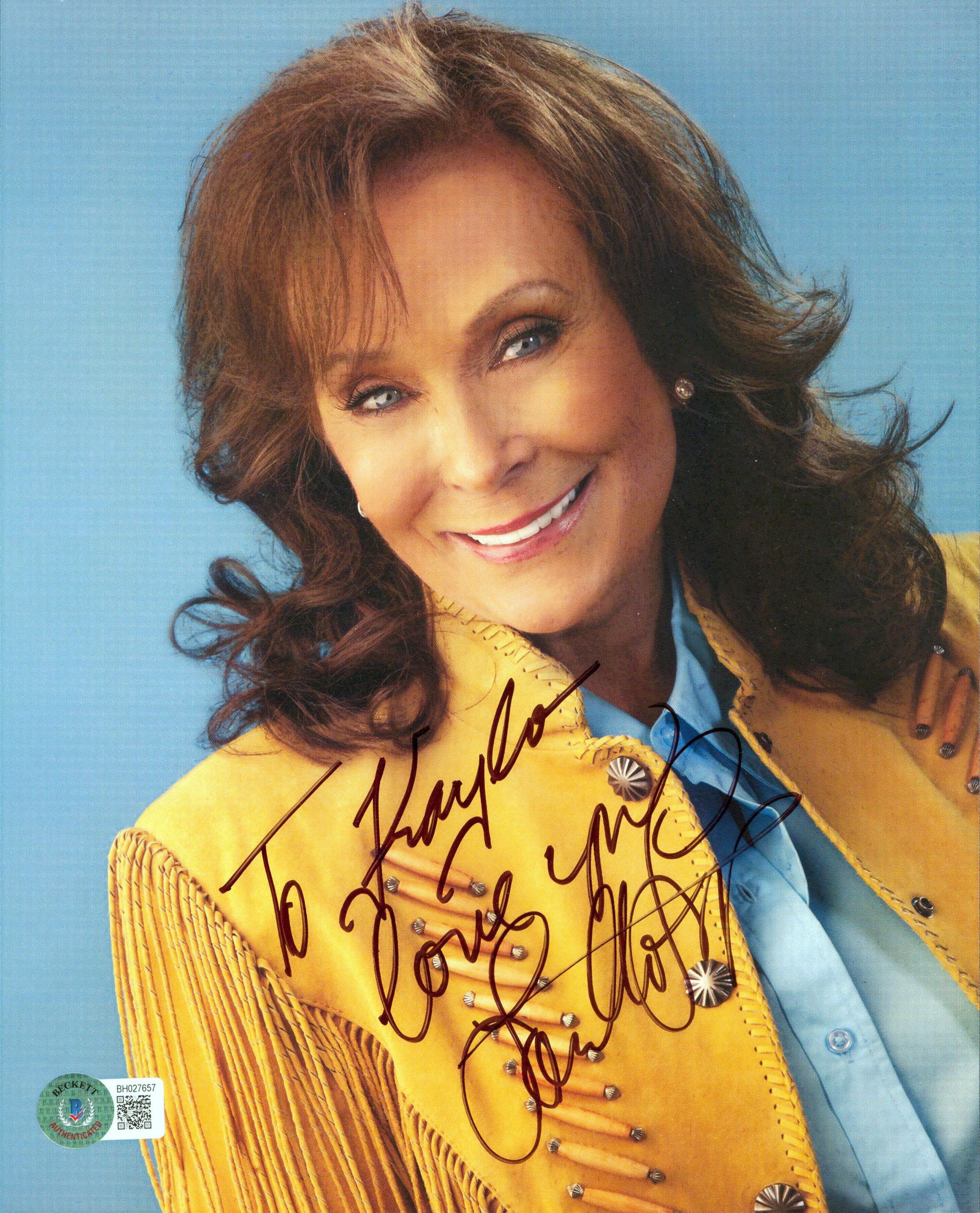 Loretta Lynn "To Kayla Love You" Authentic Signed 8x10 Photo BAS #BH027657 - Image 2