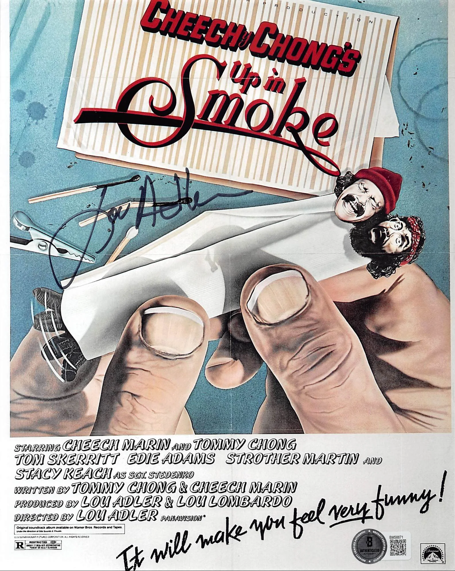 Lou Adler Cheech & Chong's Up In Smoke Authentic Signed 8x10 Photo BAS #BM56671 - Image 2