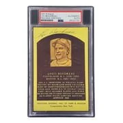 Lou Boudreau Signed 4x6 Cleveland HOF Plaque Card PSA/DNA 85027791 - Image 3