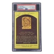 Lou Boudreau Signed 4x6 Cleveland HOF Plaque Card PSA/DNA 85027792 - Image 3