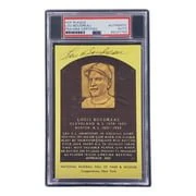 Lou Boudreau Signed 4x6 Cleveland HOF Plaque Card PSA/DNA 85027793 - Image 3