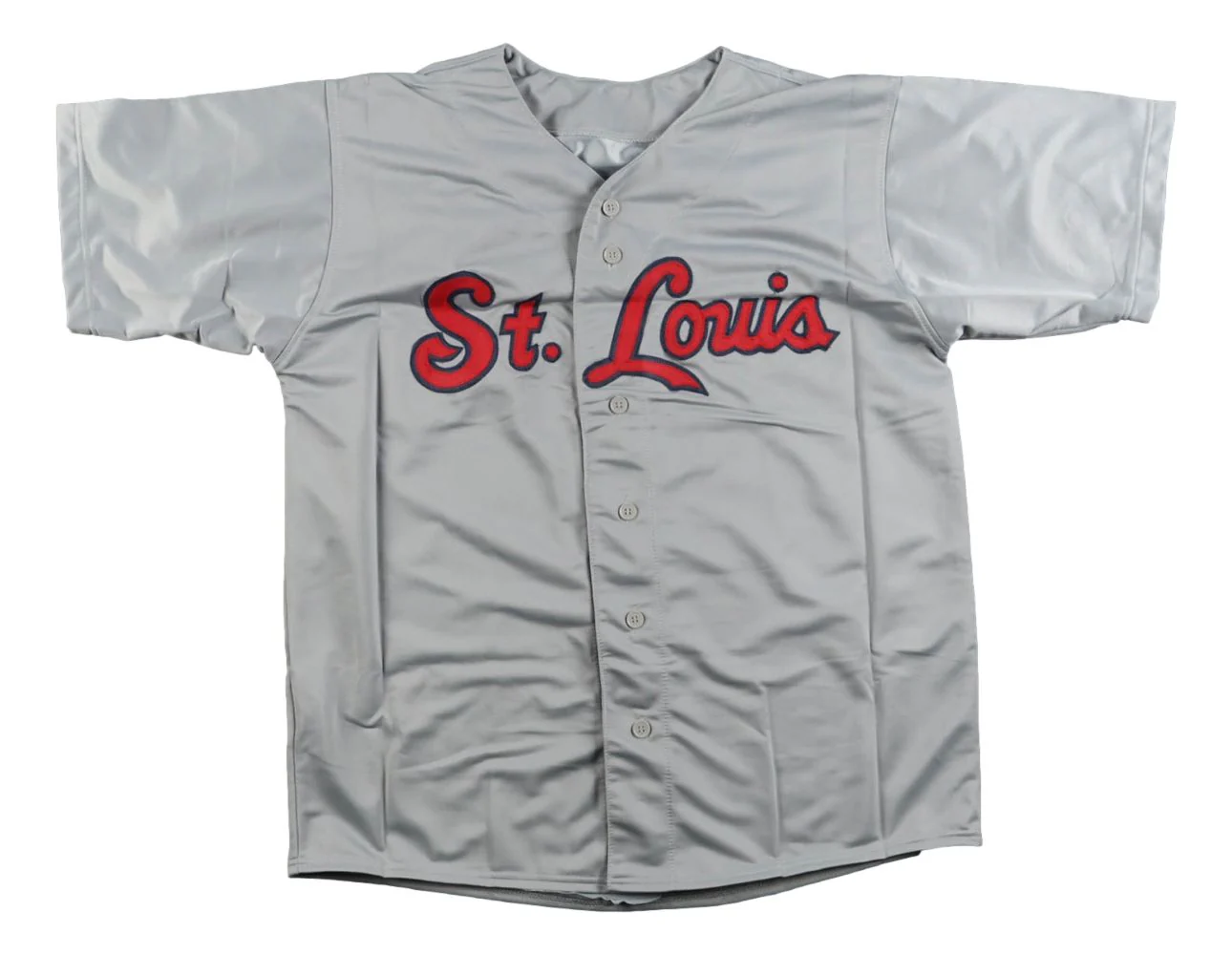 Lou Brock St. Louis Signed Gray Baseball Jersey JSA - Image 3