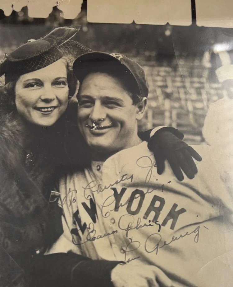Lou Gehrig Eleanor Gehrig Signed 8x10 Yankees 1936 WS Type 1 Photo PSA/DNA - Image 3