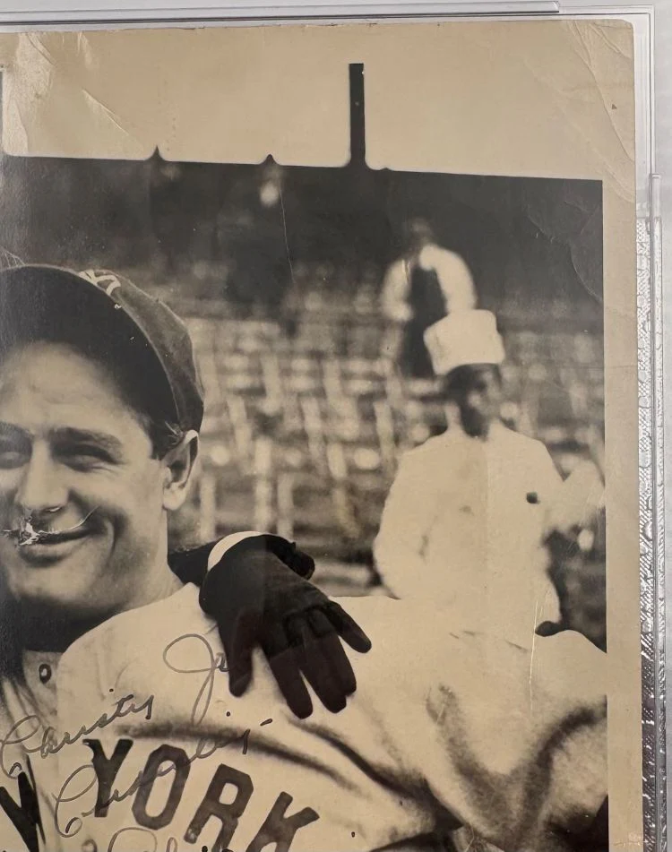 Lou Gehrig Eleanor Gehrig Signed 8x10 Yankees 1936 WS Type 1 Photo PSA/DNA - Image 5