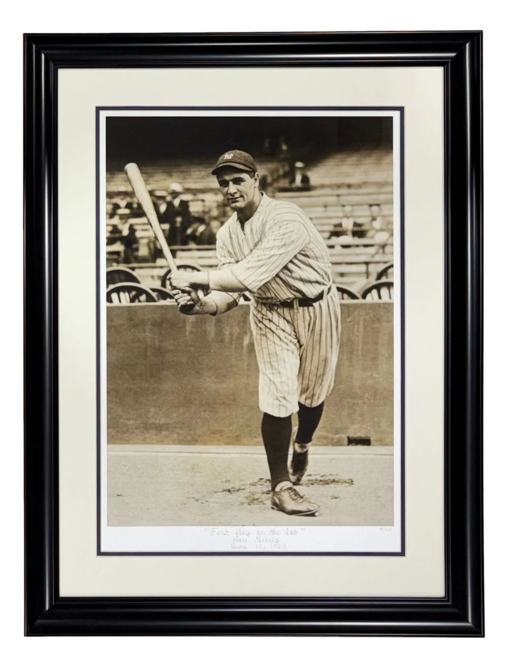 Lou Gehrig New York Yankees Framed First Day Historical Archive Giclee