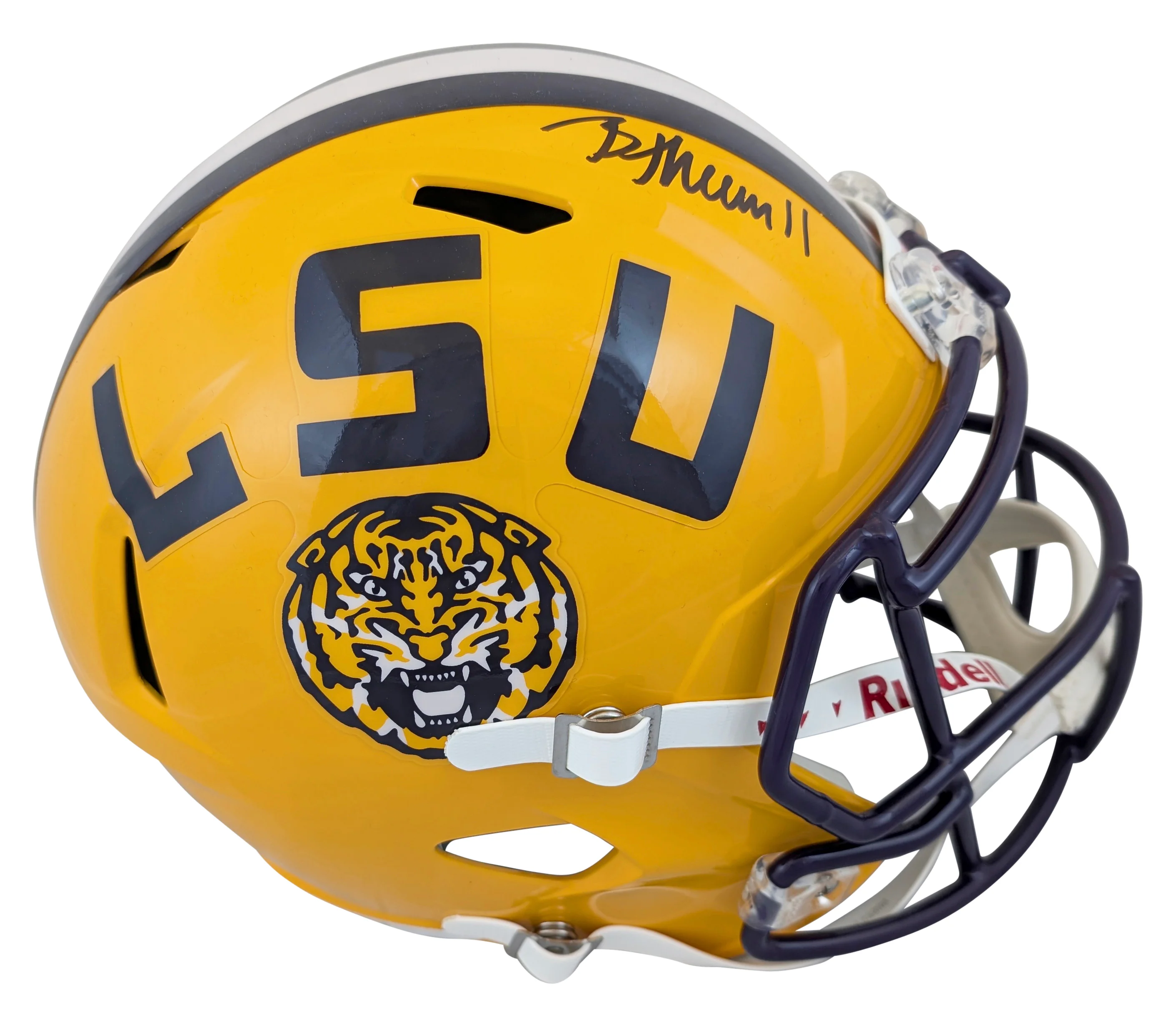 LSU Brian Thomas Jr. Authentic Signed Full Size Speed Rep Helmet Fanatics - Image 2