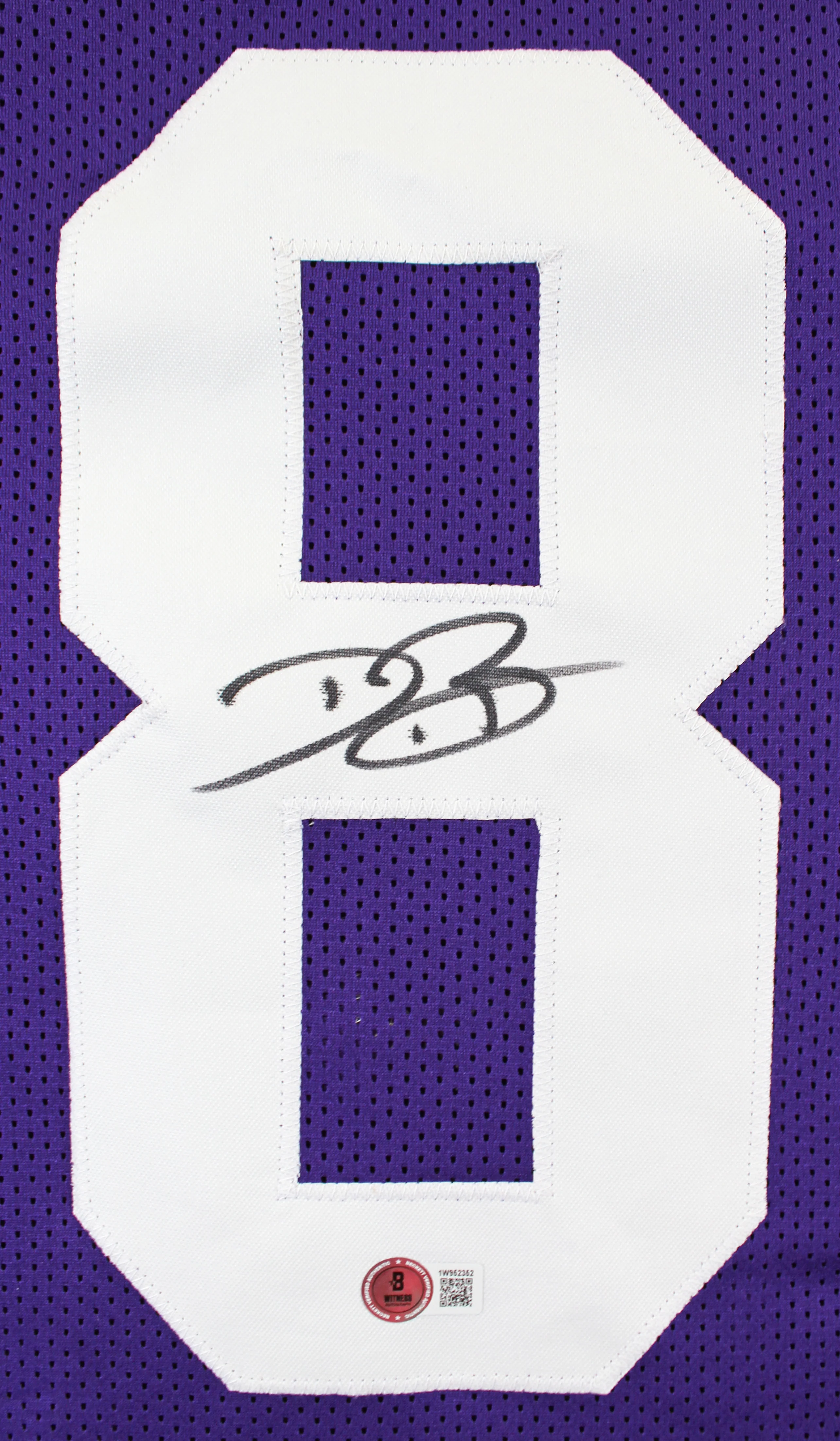LSU Dwayne Bowe Authentic Signed Purple Pro Style Jersey BAS Witnessed - Image 3