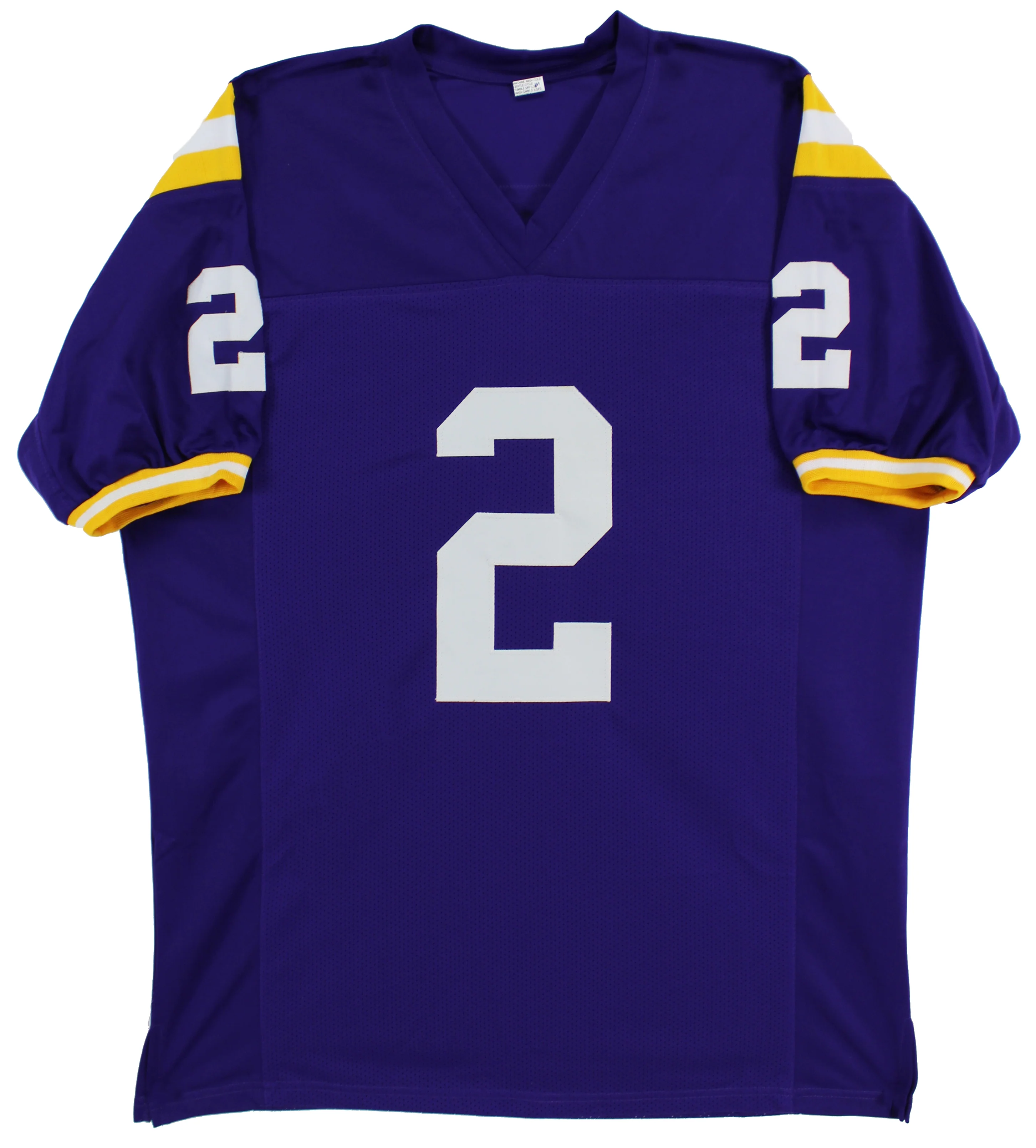 LSU Justin Jefferson Authentic Signed Purple Jersey Autographed BAS Witnessed - Image 4